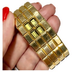 Extraordinaire montre numérique unisexe Chanel Chocolat en or jaune 18 carats vintage