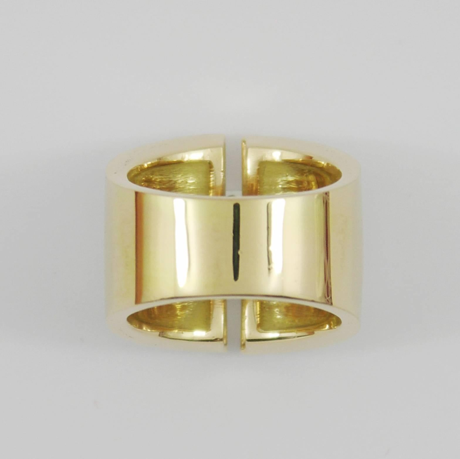 Enamel Diamond Gold Band Ring 3