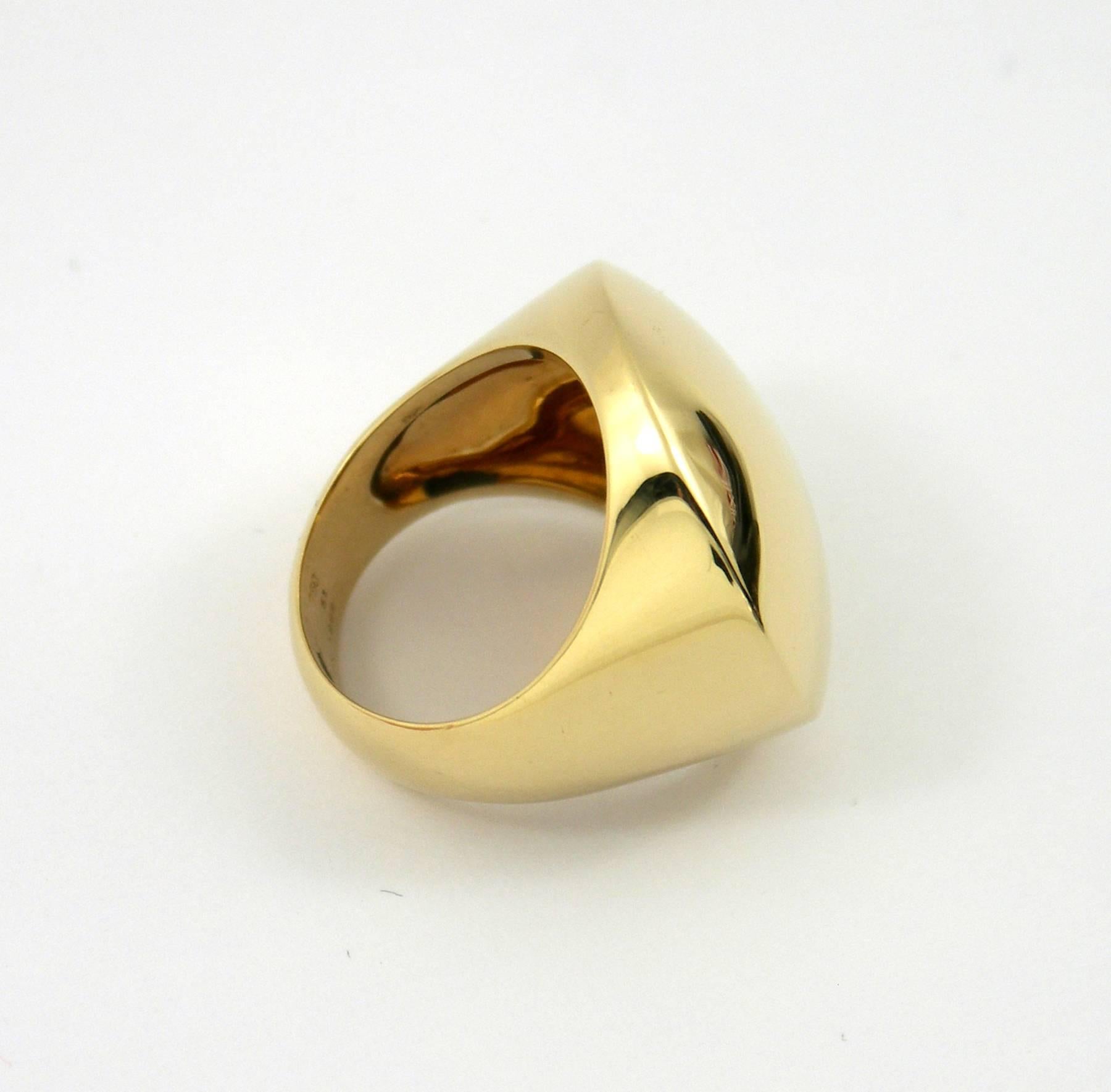 Cartier High Polished Gold Ring In Excellent Condition In Palm Beach, FL