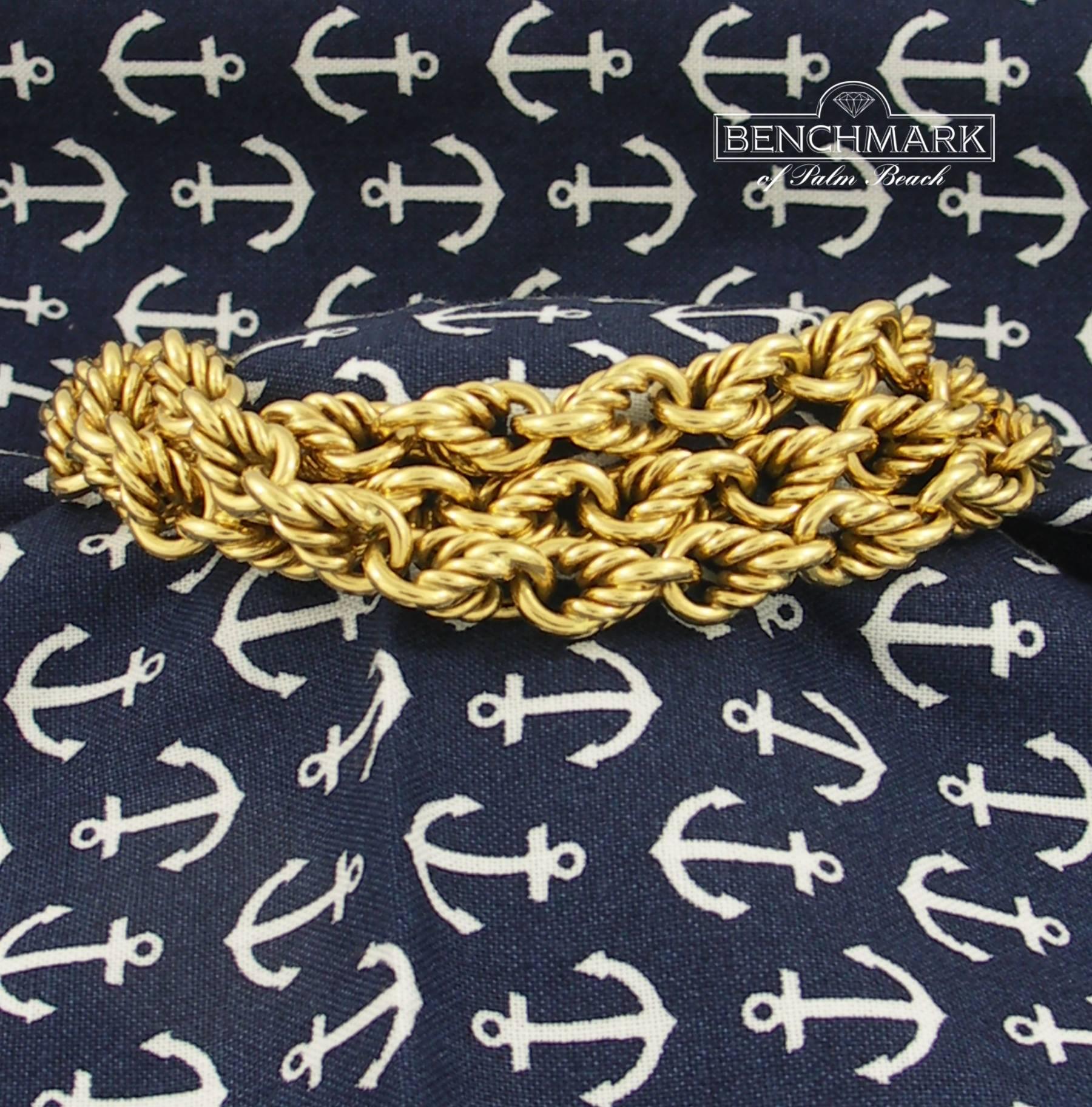 Tiffany & Co. Gold Rope Necklace In Excellent Condition In Palm Beach, FL
