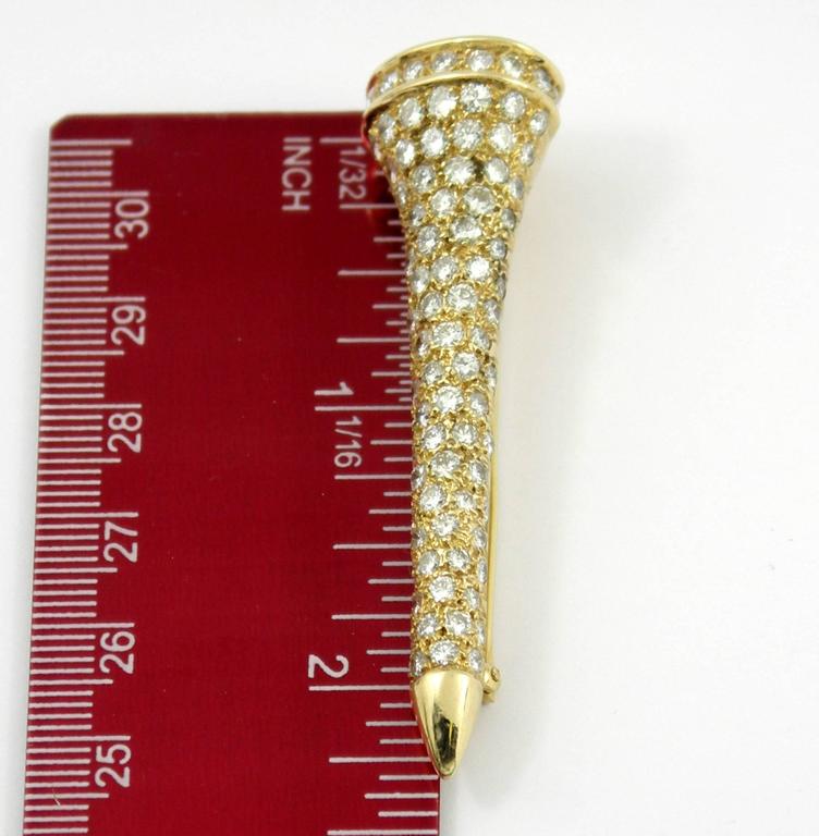 Diamond Gold Golf Tee Pin For Sale (Free Shipping) at 1stDibs
