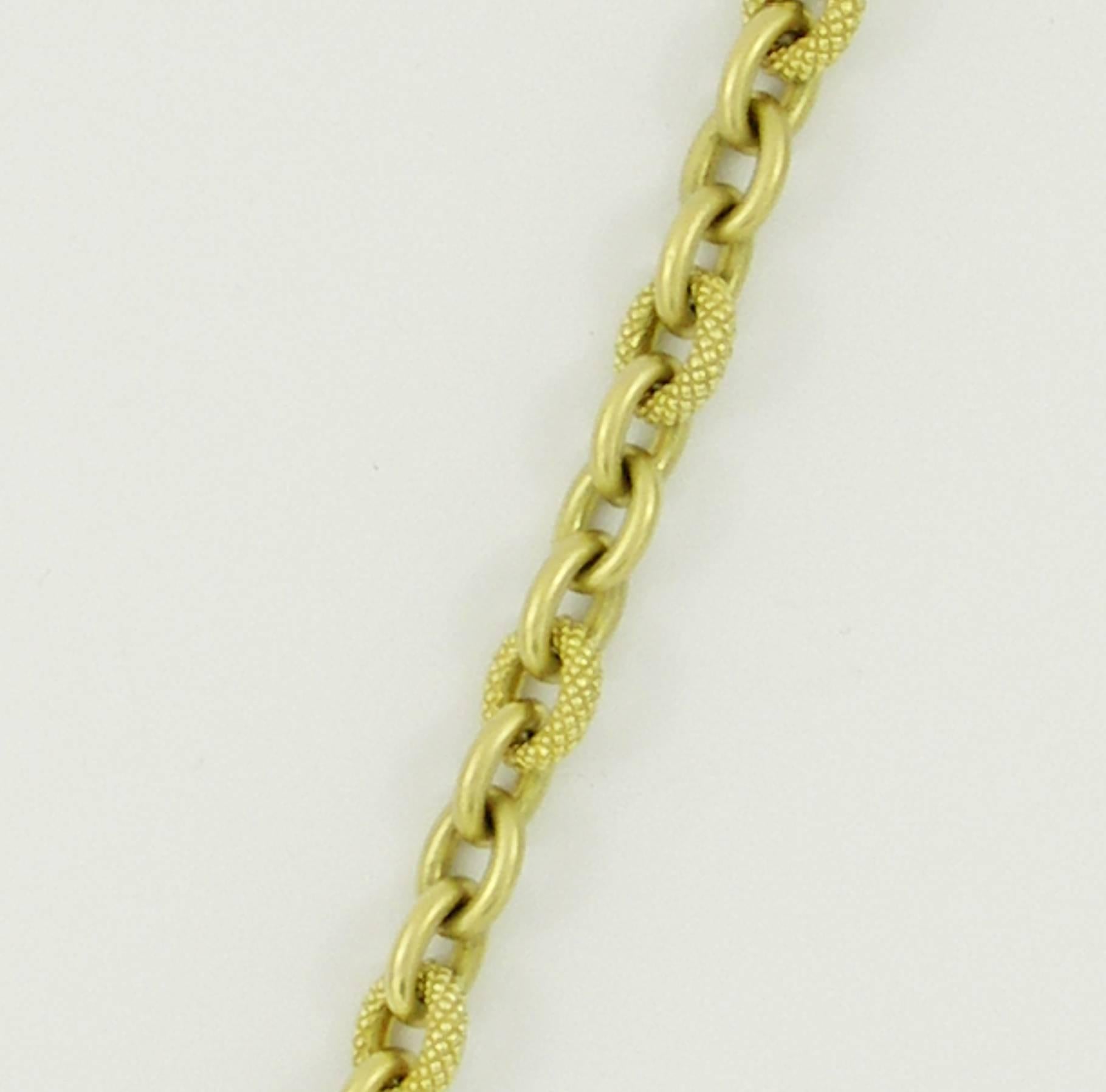 Women's or Men's Diamonds Gold Link Necklace