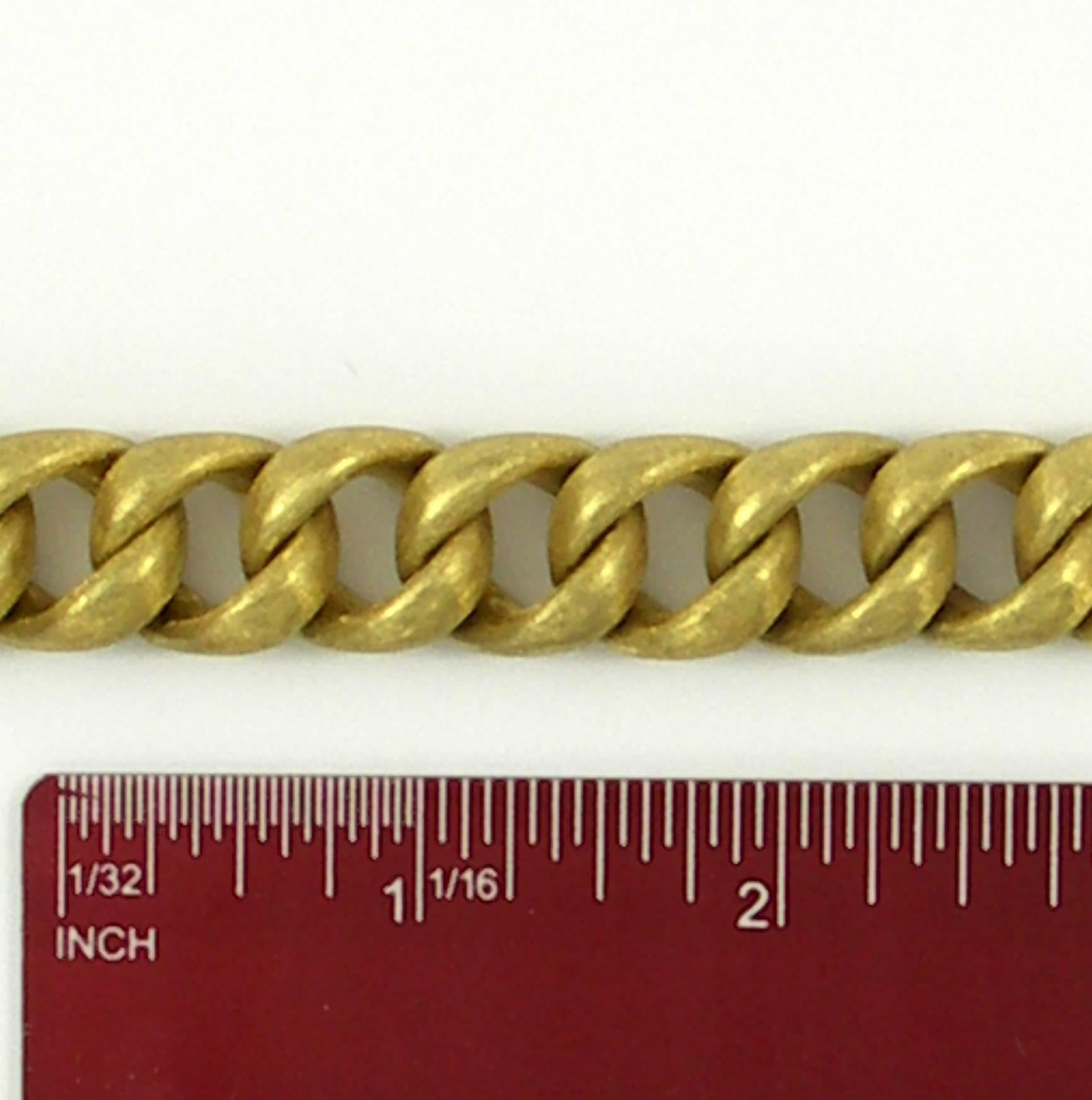 Florentine Finished Gold Curb Link Bracelet 1