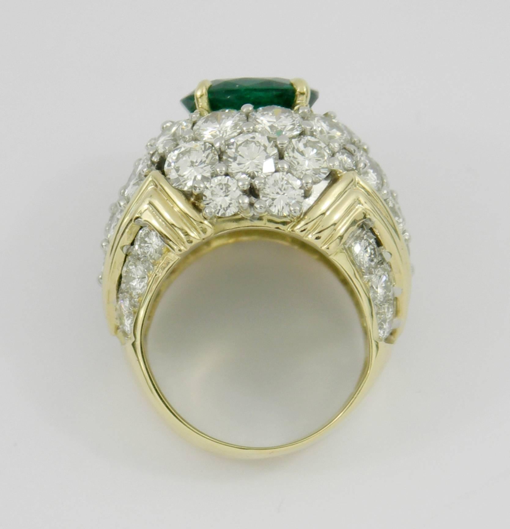 Brilliantly Captivating Emerald and Diamond Ring 2