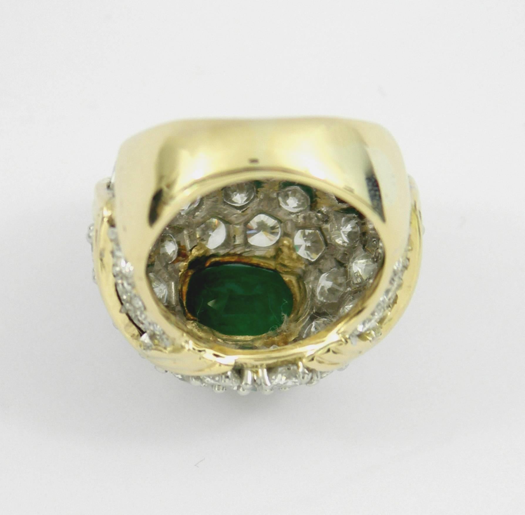 Brilliantly Captivating Emerald and Diamond Ring 3