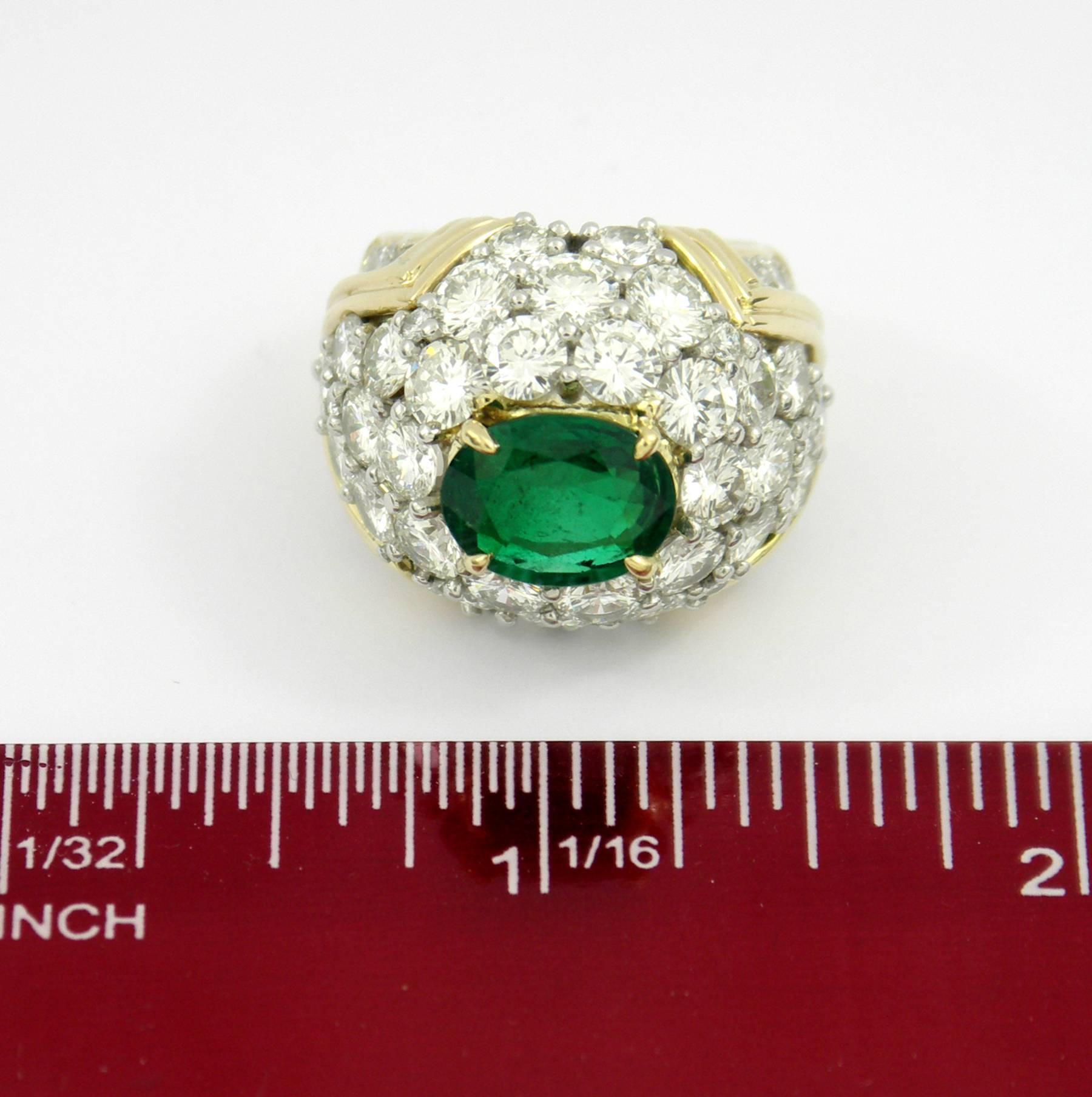 Brilliantly Captivating Emerald and Diamond Ring 5