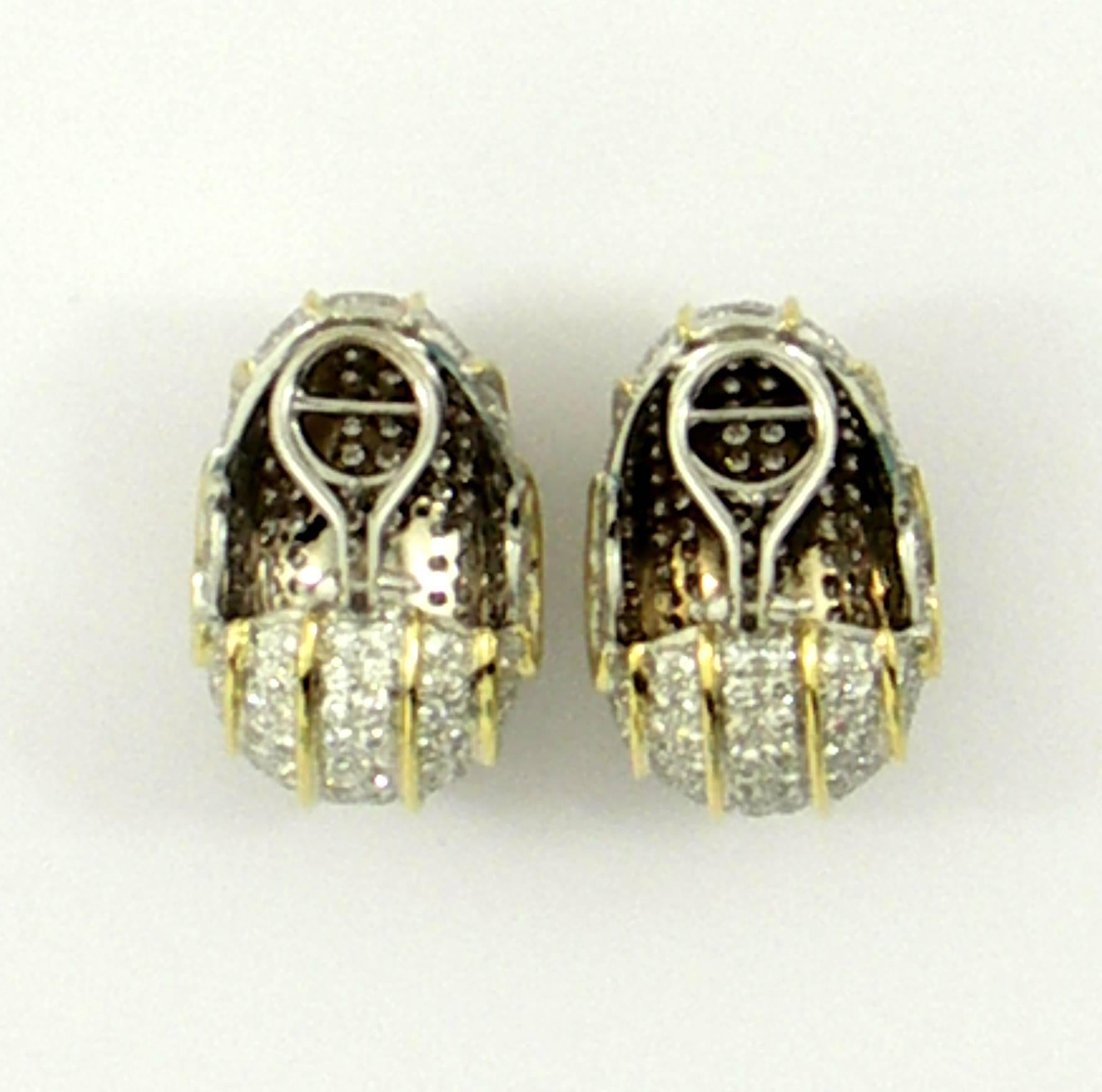 Bombe Gold and Diamond Earrings 2