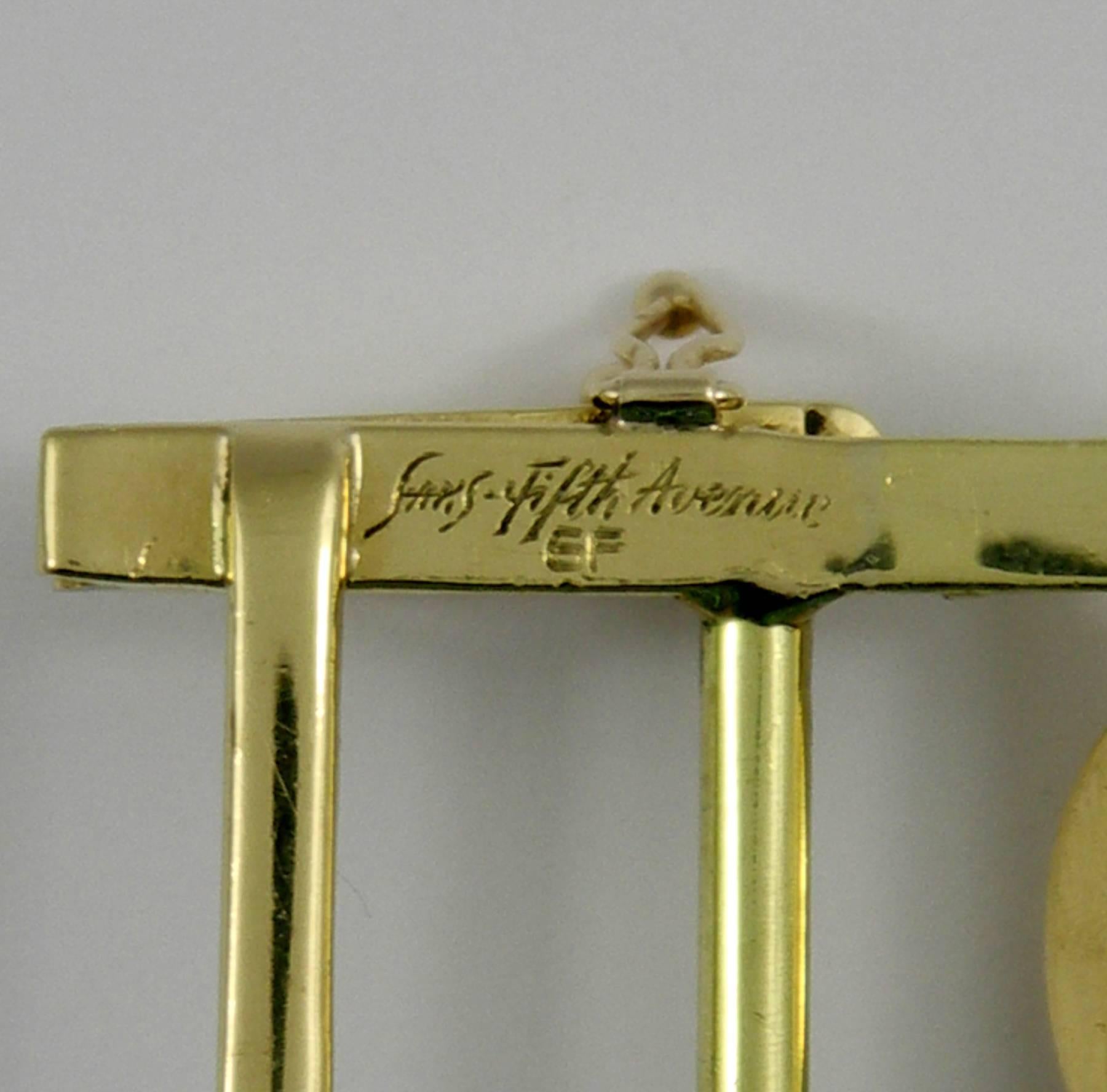 Midcentury Large Gold Bracelet 2
