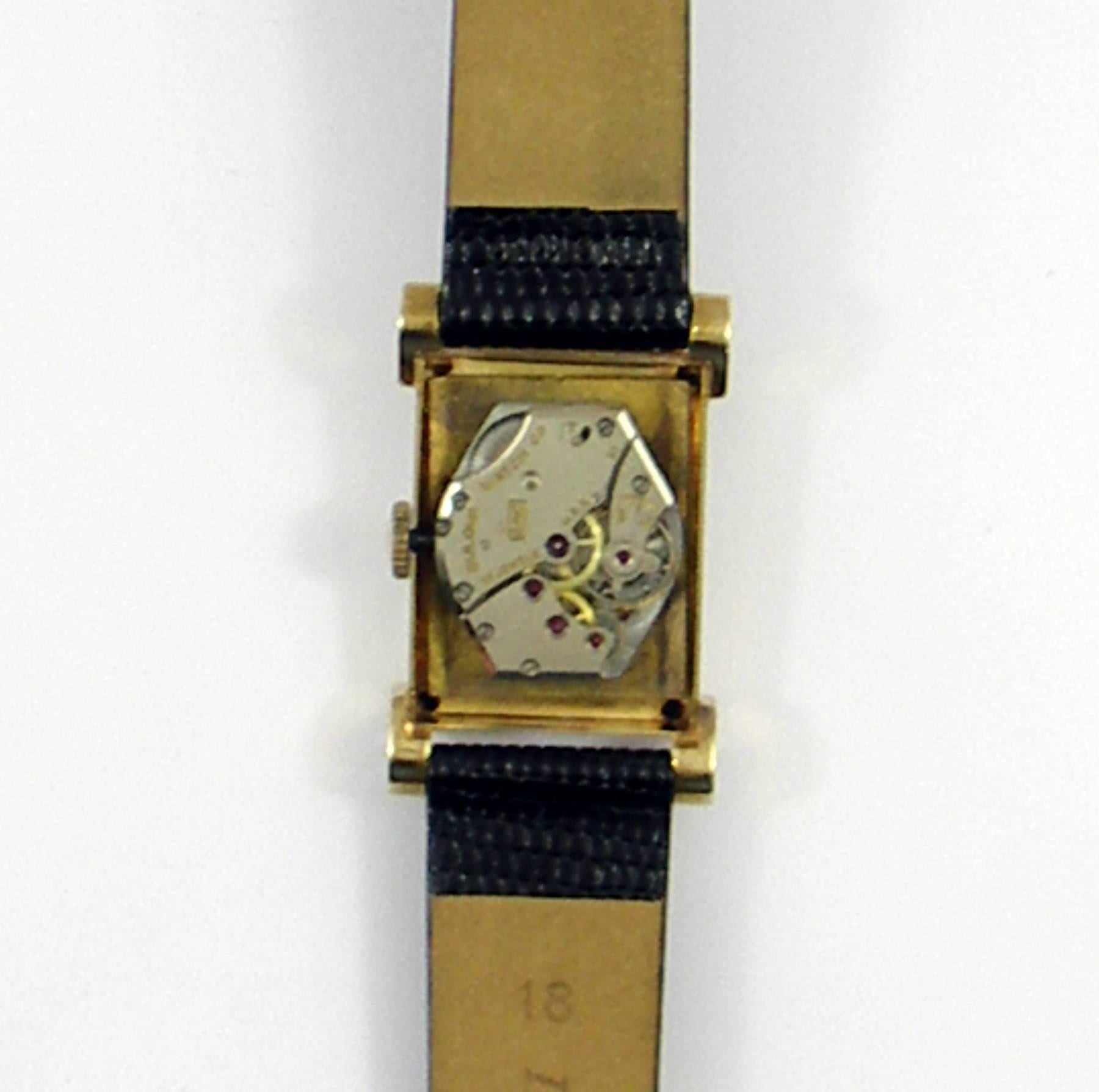 Bulova Yellow Gold Diamond Black Dial Wristwatch  4