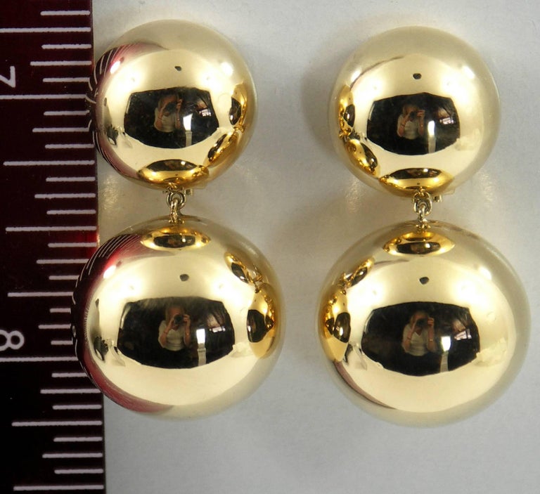 Gold Ball Drop Earrings For Sale at 1stDibs gold ball dangle earrings