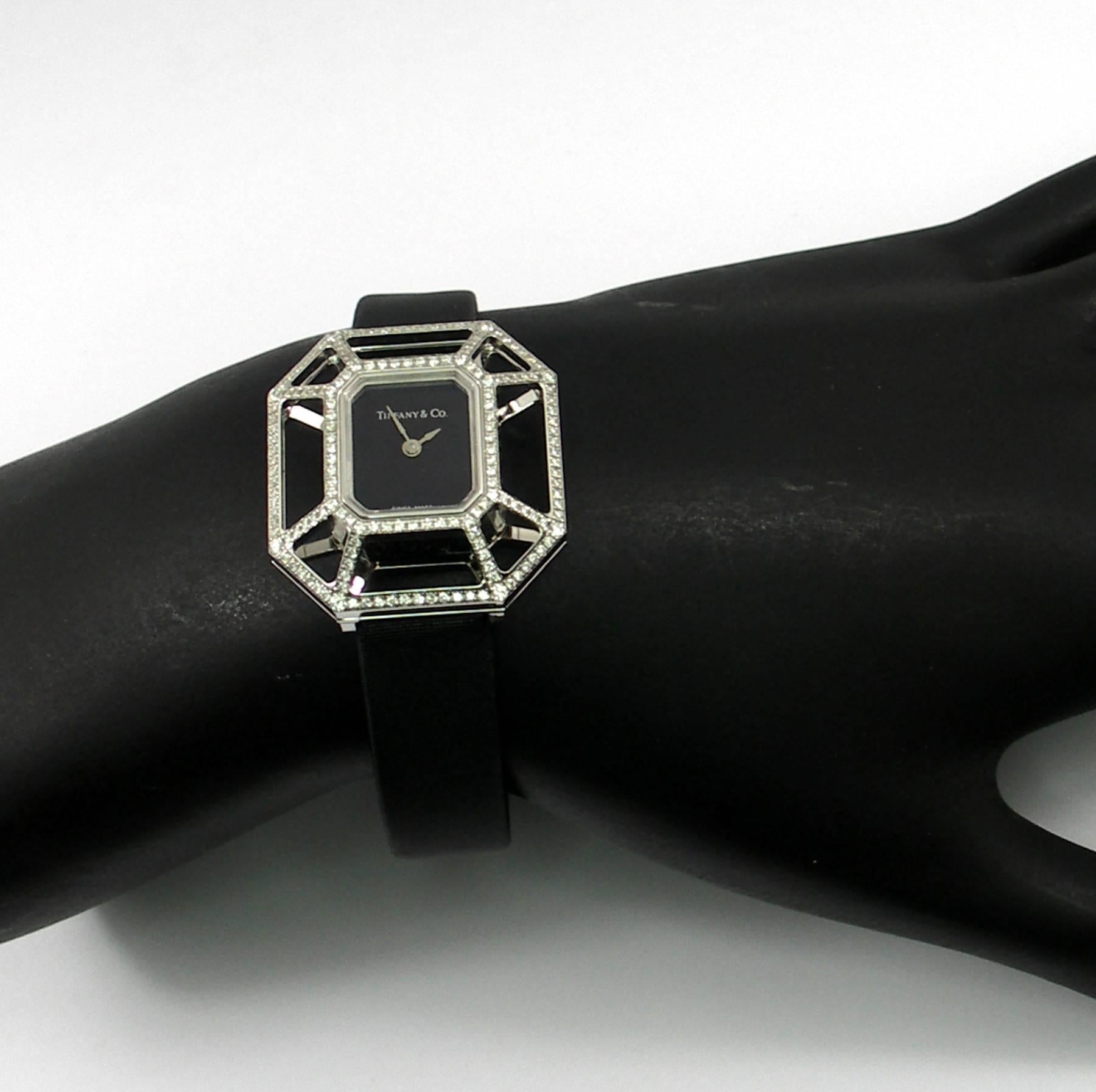 Tiffany & Co. Paloma Picasso Ladies White Gold Diamond Puzzlewatch Wristwatch 1