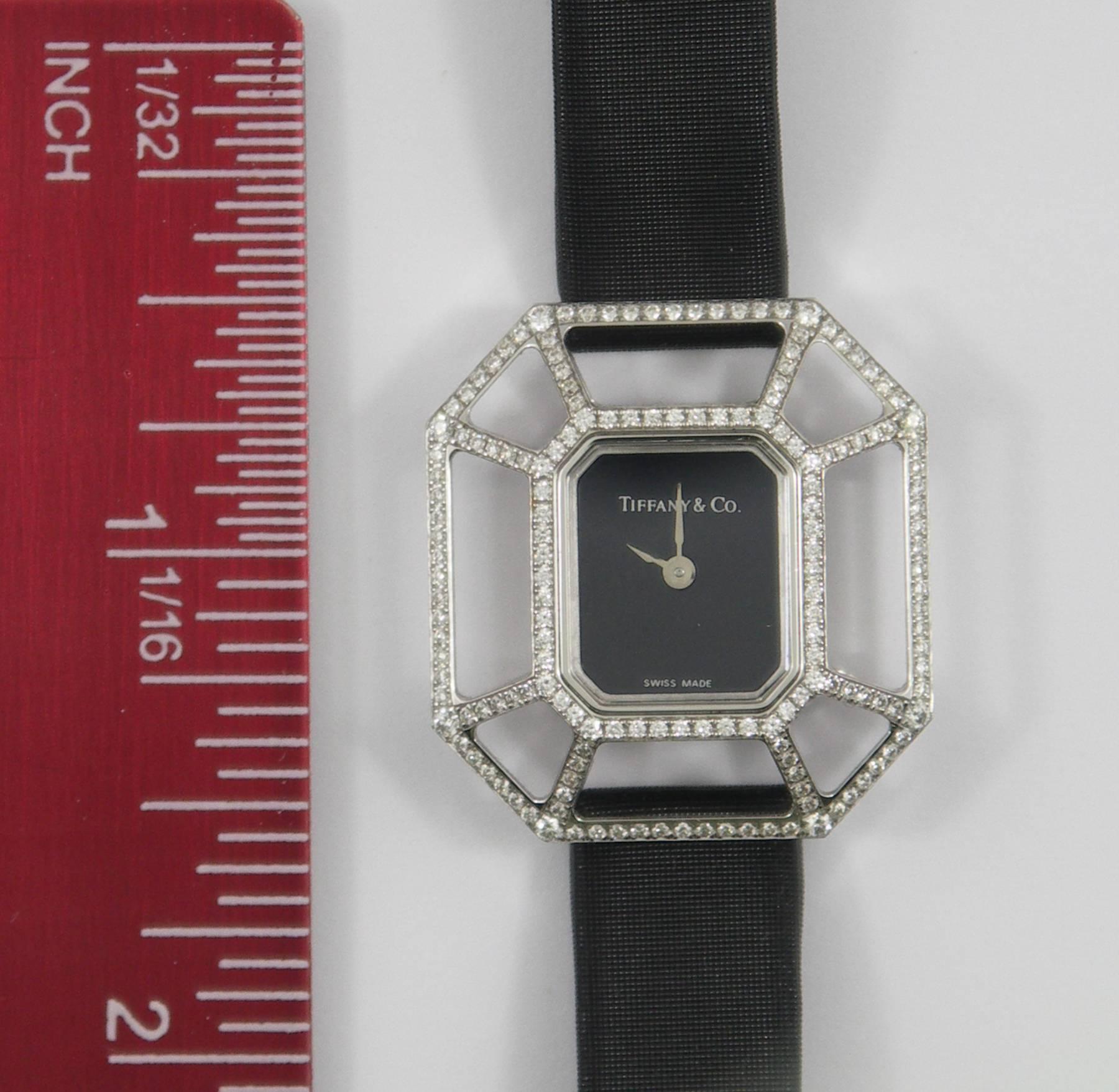 Tiffany & Co. Paloma Picasso Ladies White Gold Diamond Puzzlewatch Wristwatch 4