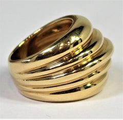 Cartier Gold Fluted Dome Ring