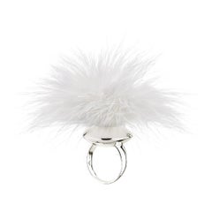 Betony Vernon "Anello Marabou Pleasure Puff" Anello in argento Sterling 925 in stock