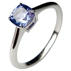 Tanzanite Gold Ring Cushion-Cut Purple Blue Engagement ring Unisex