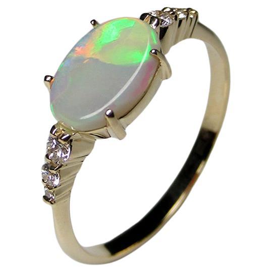 Australian Opal Ring Gold Unusual engagement Wednesday