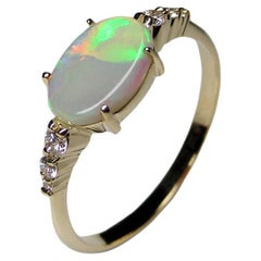 Australian Opal Ring Gold Unusual engagement Wednesday