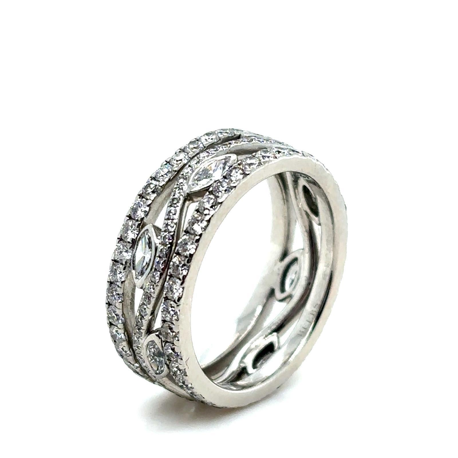 De Beers Diamant-Dauerring Platin, CIRCA 2020 (Moderne) im Angebot