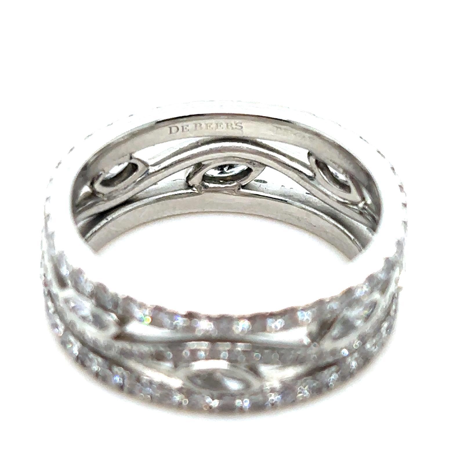 De Beers Diamant-Dauerring Platin, CIRCA 2020 im Zustand „Gut“ im Angebot in London, GB