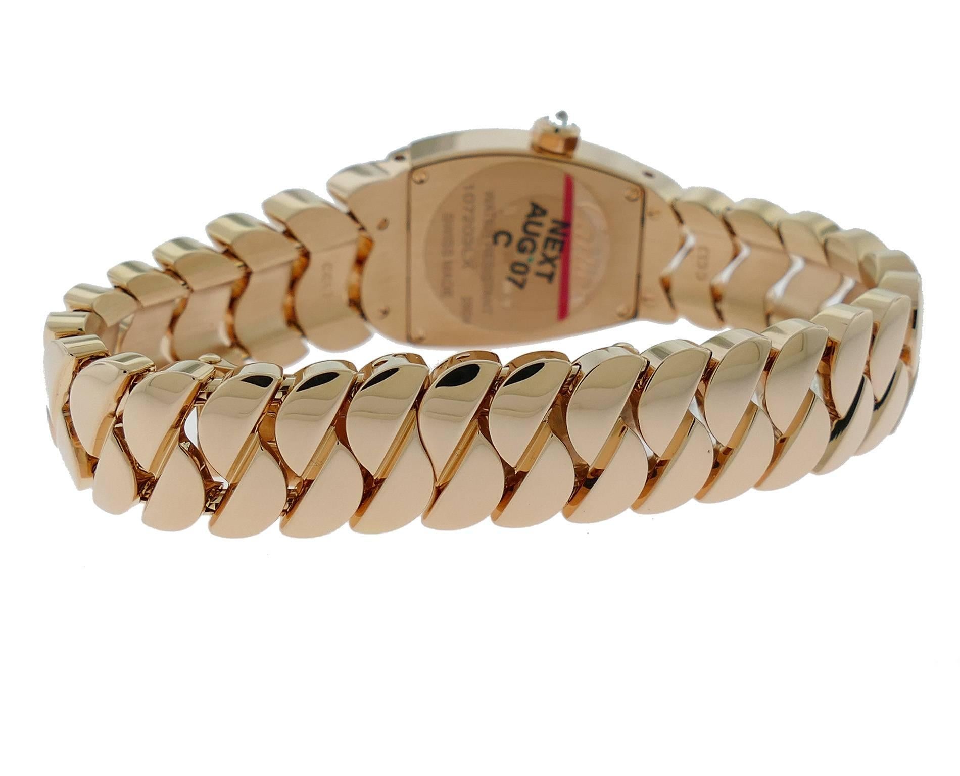 Cartier Lady's Rose Gold Diamond La Dona Wristwatch Ref WE60060 In New Condition In Miami, FL