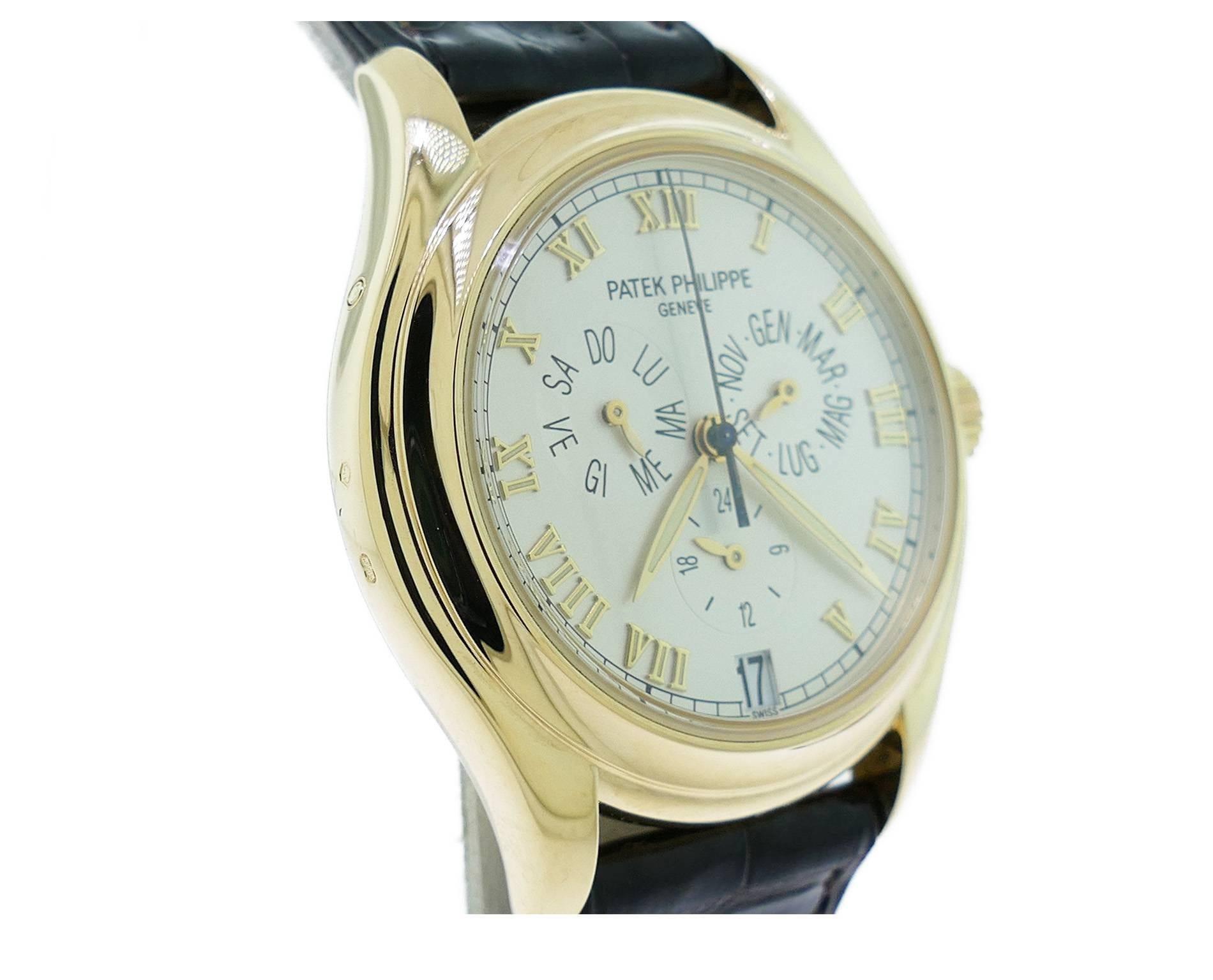 Patek Philippe Yellow Gold Annual Calendar Wristwatch Ref 5035J  1