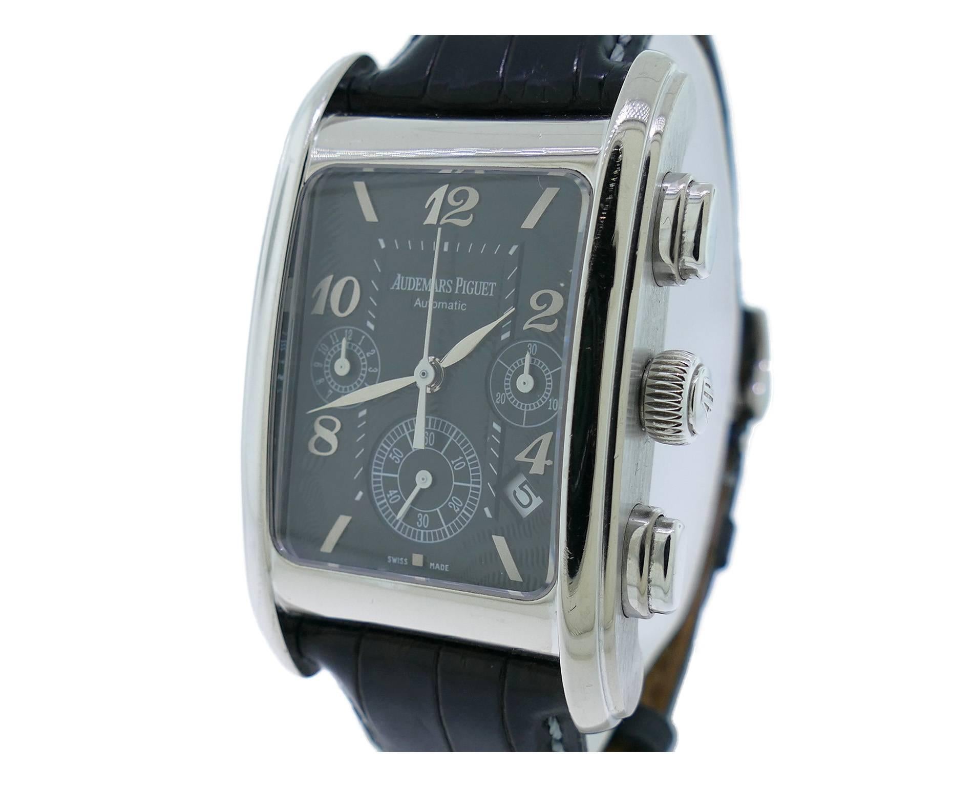 Audemars Piguet Edward Piguet White Gold Chronograph Wristwatch In Good Condition In Miami, FL