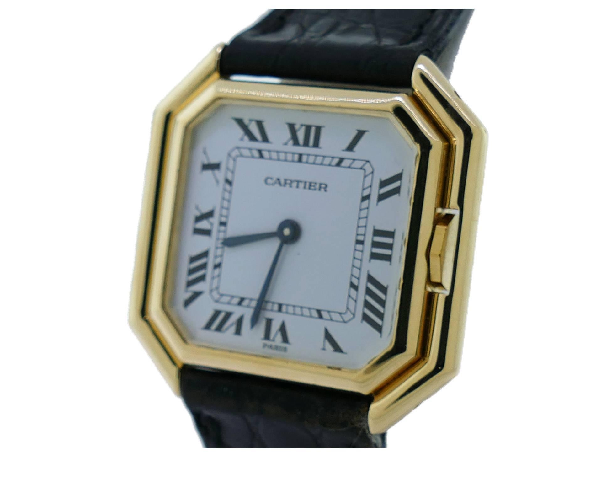 Cartier Yellow Gold Ceinture Automatic Wristwatch 2