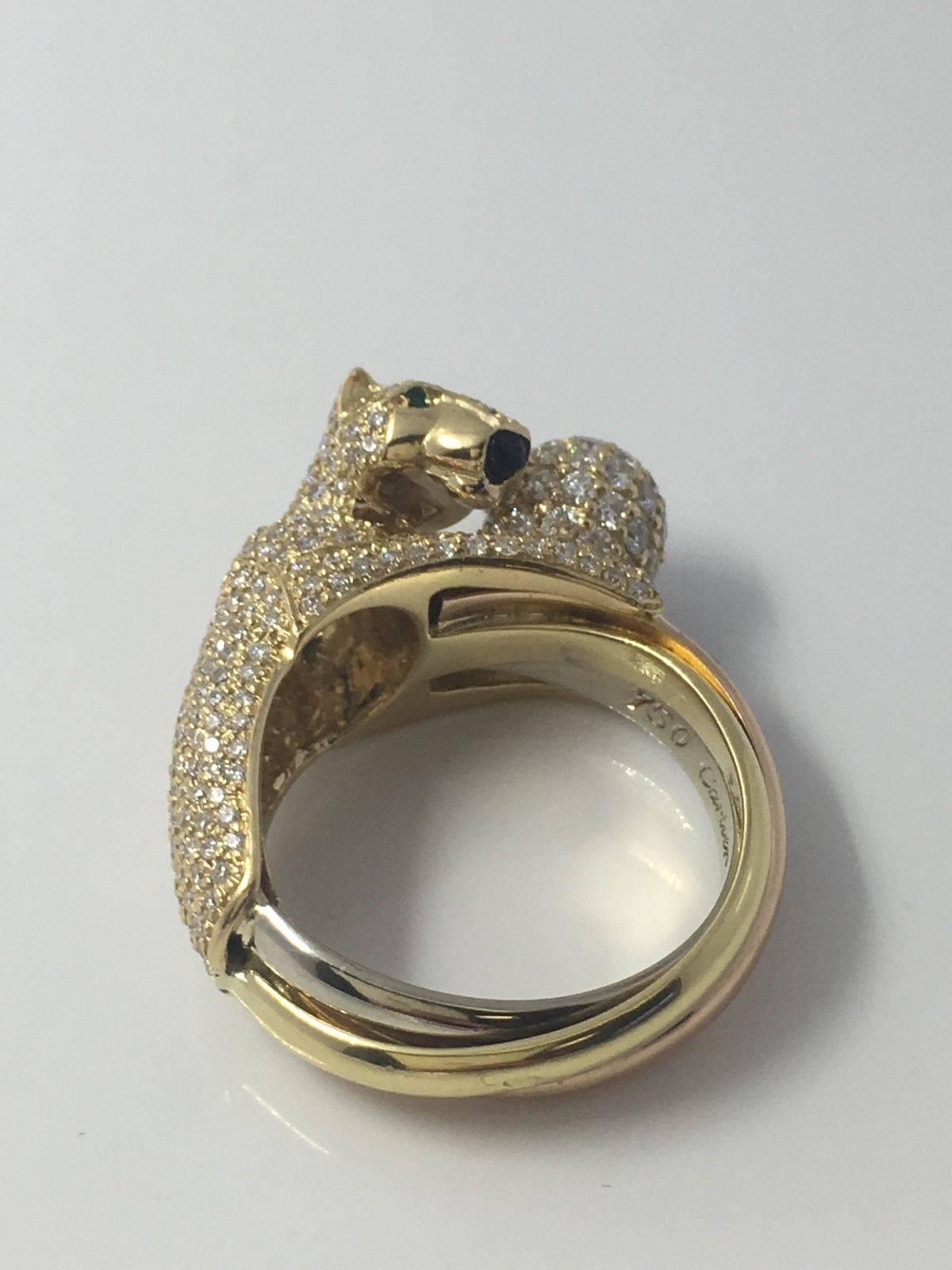 Cartier Panther Diamond Gold Ring 1