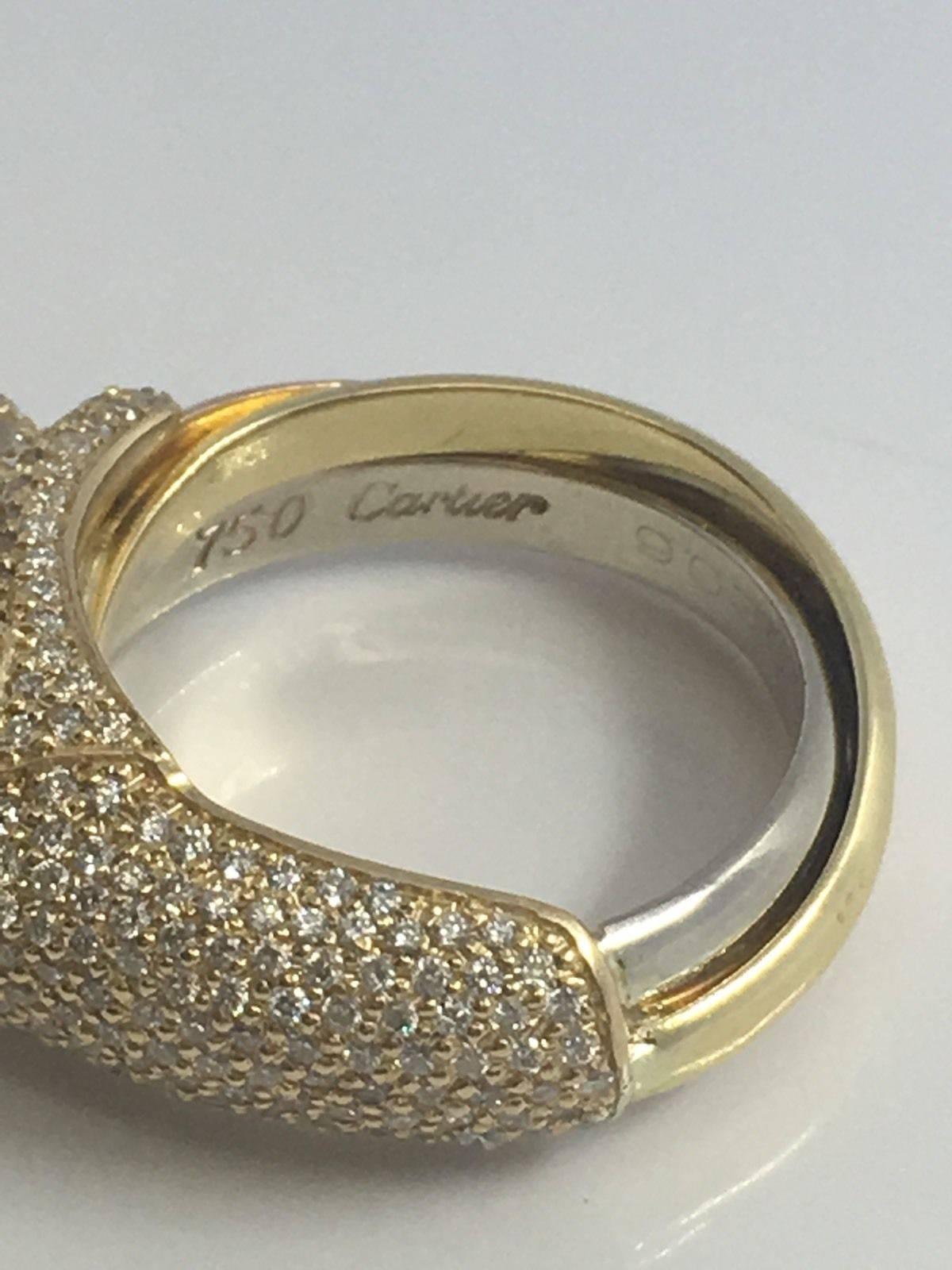 Cartier Panther Diamond Gold Ring 2