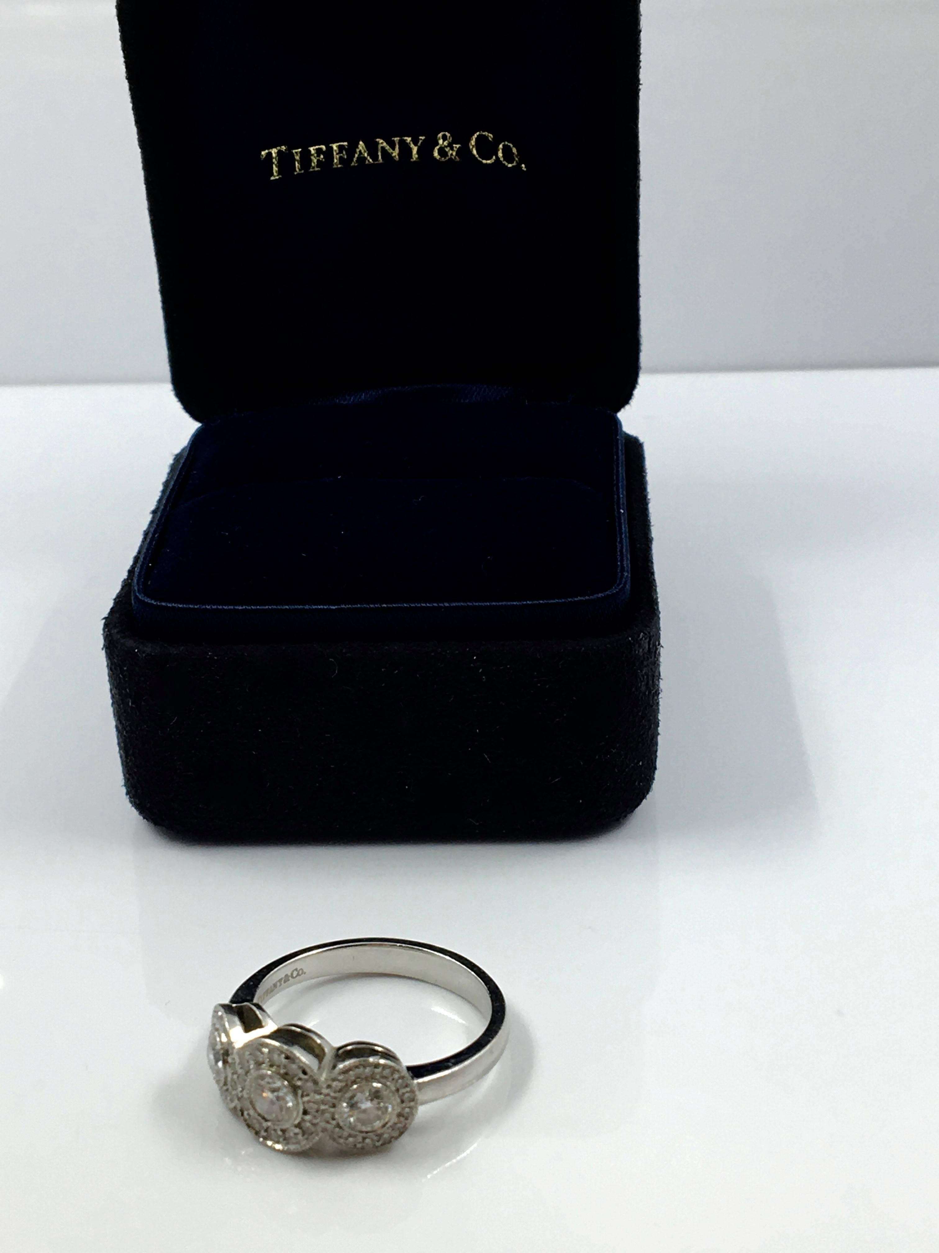 Women's Tiffany Three Stone Circlet Diamond Ring  Wedding & Engagement