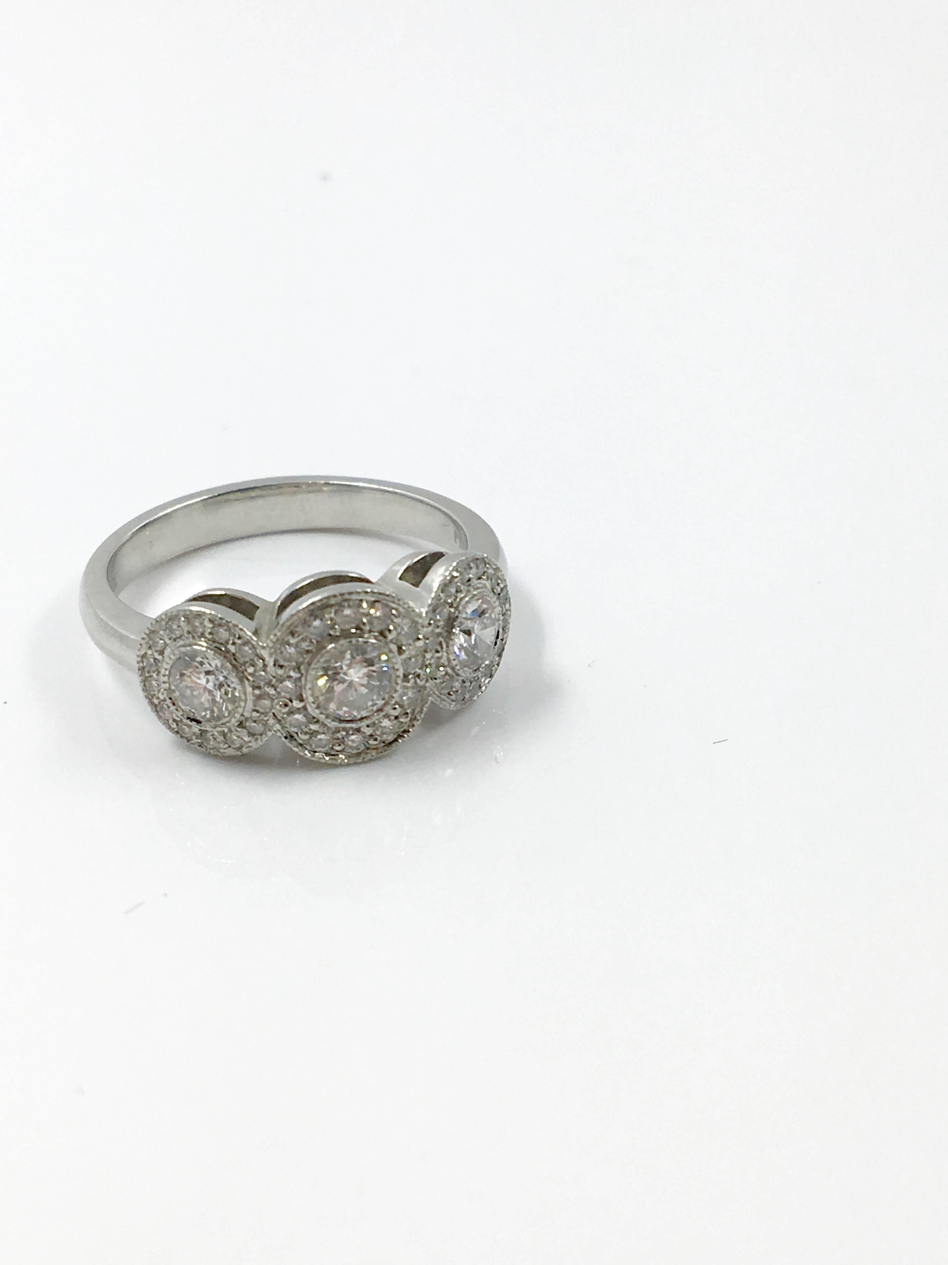 Tiffany Three Stone Circlet Diamond Ring  Wedding & Engagement 1