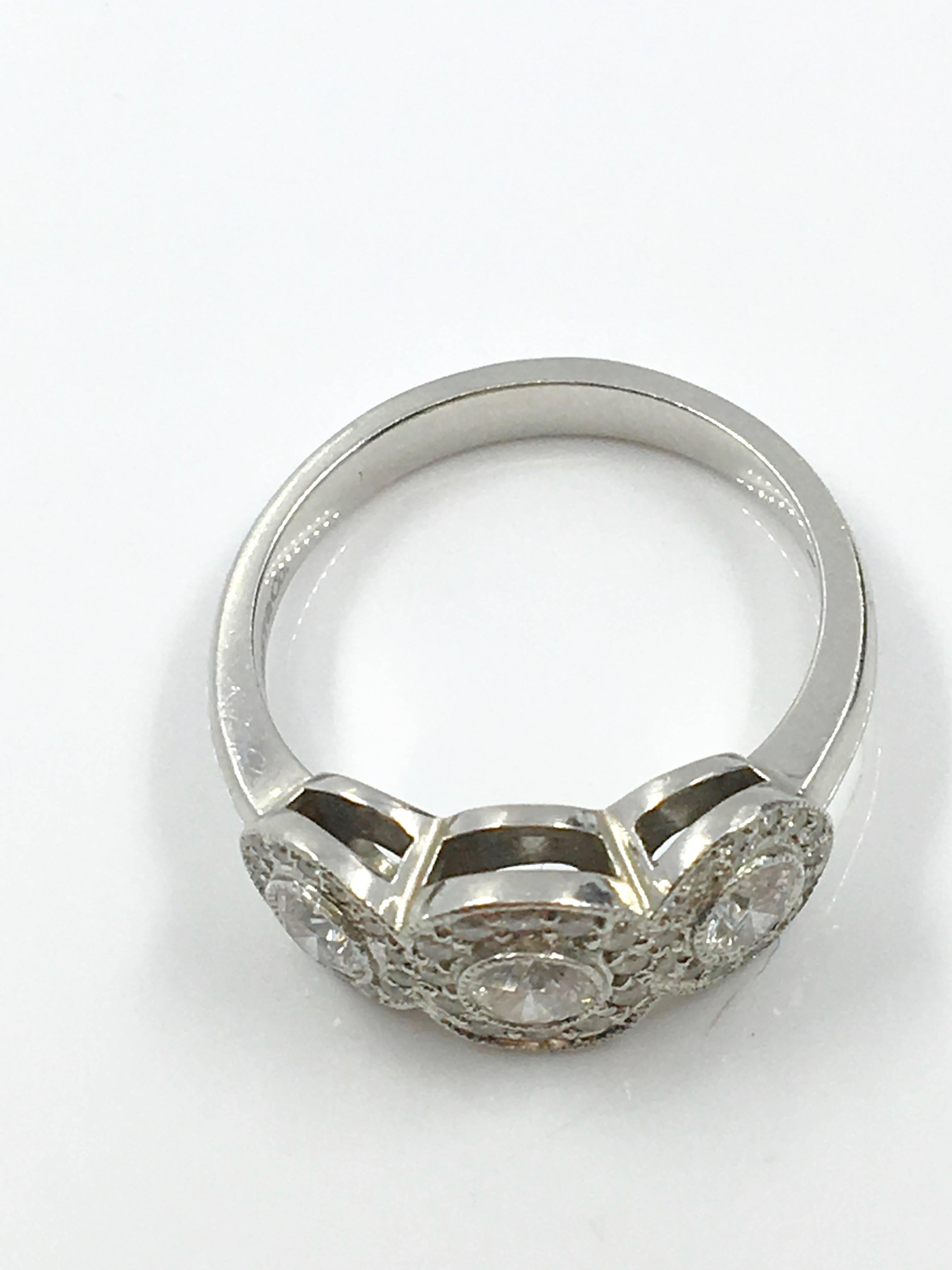 Tiffany Three Stone Circlet Diamond Ring  Wedding & Engagement 2