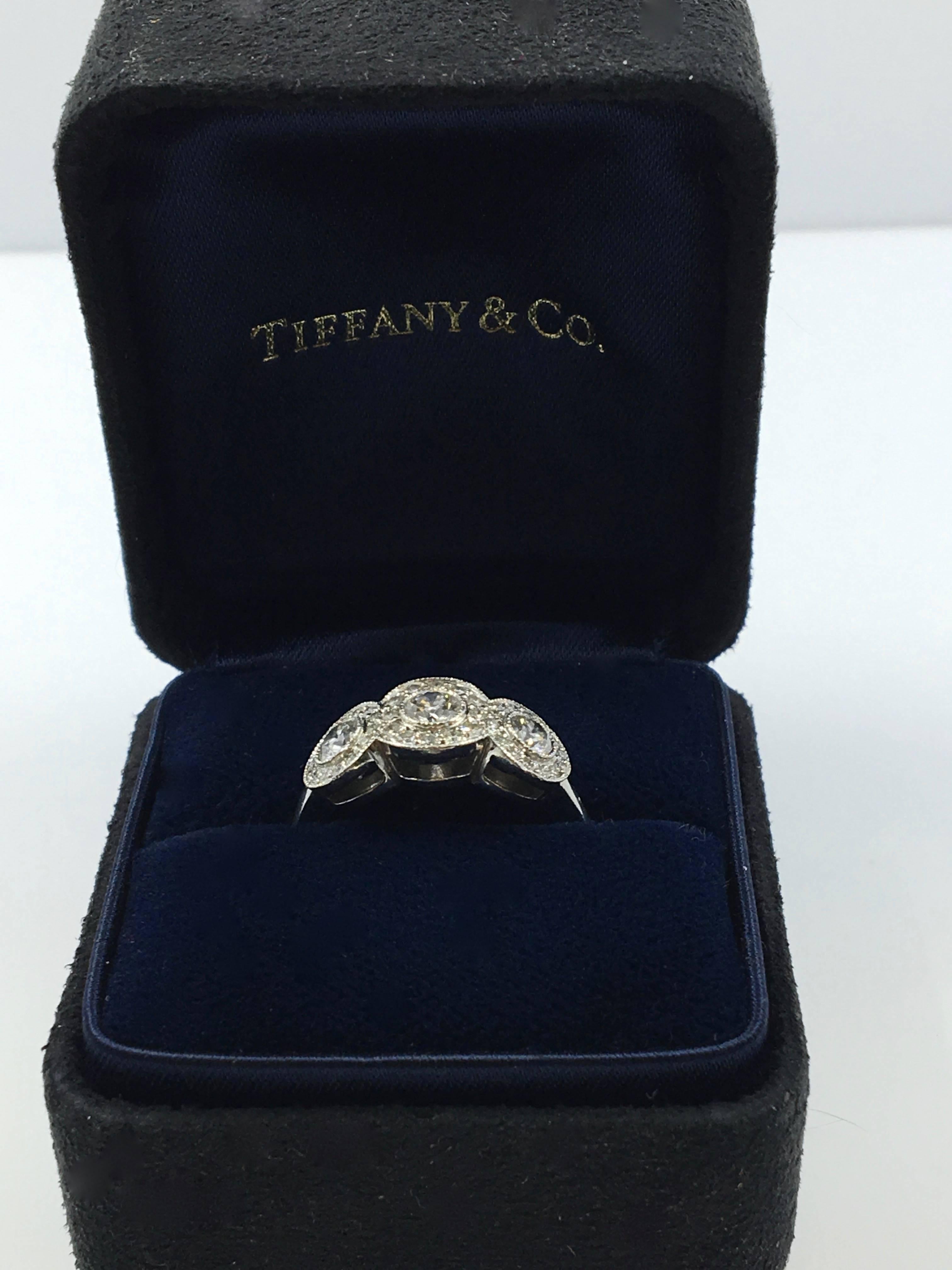 Tiffany Three Stone Circlet Diamond Ring  Wedding & Engagement 3