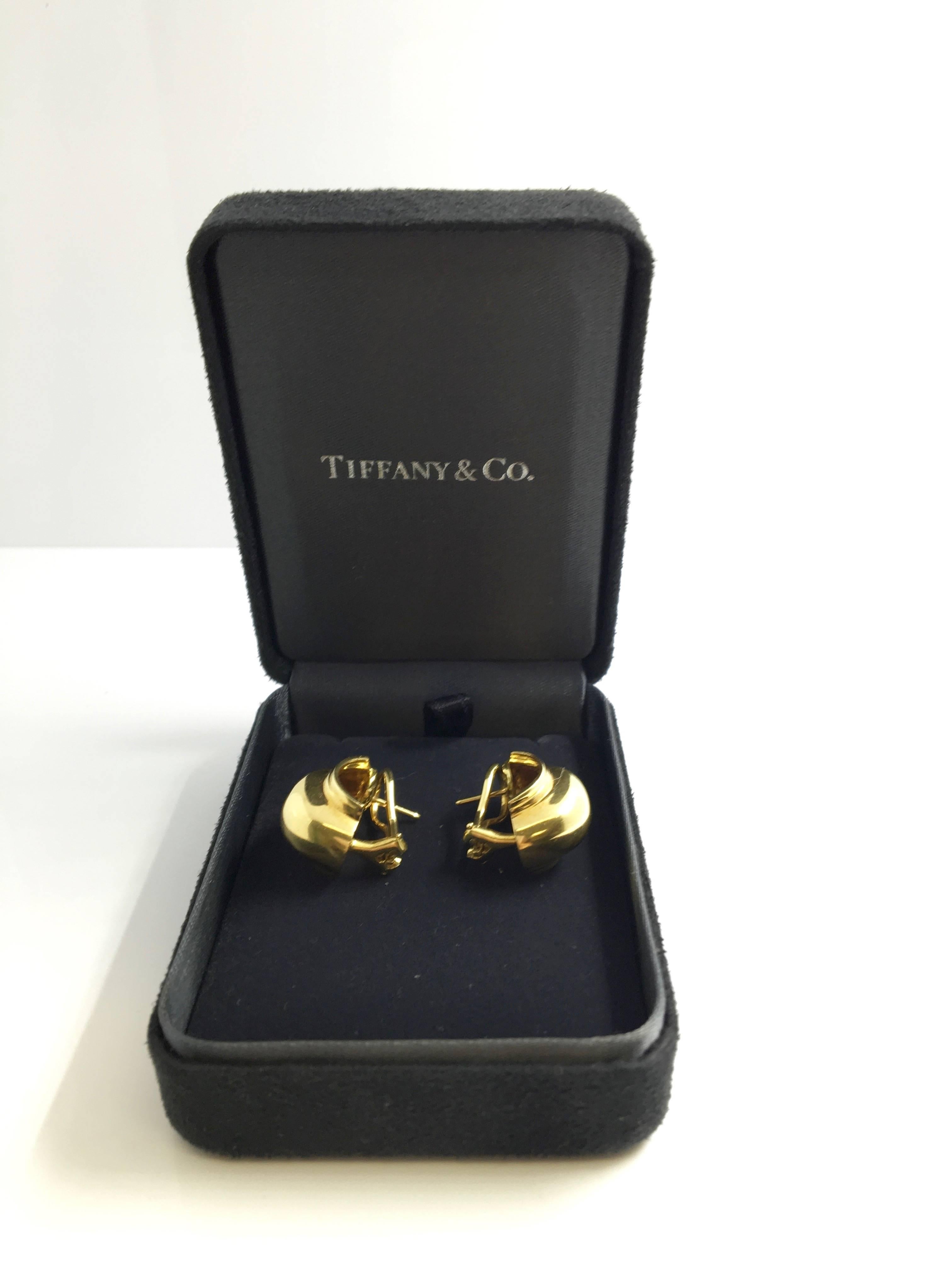 Women's Tiffany & Co. Paloma Picasso 18k Gold Hoop Earrings Vintage