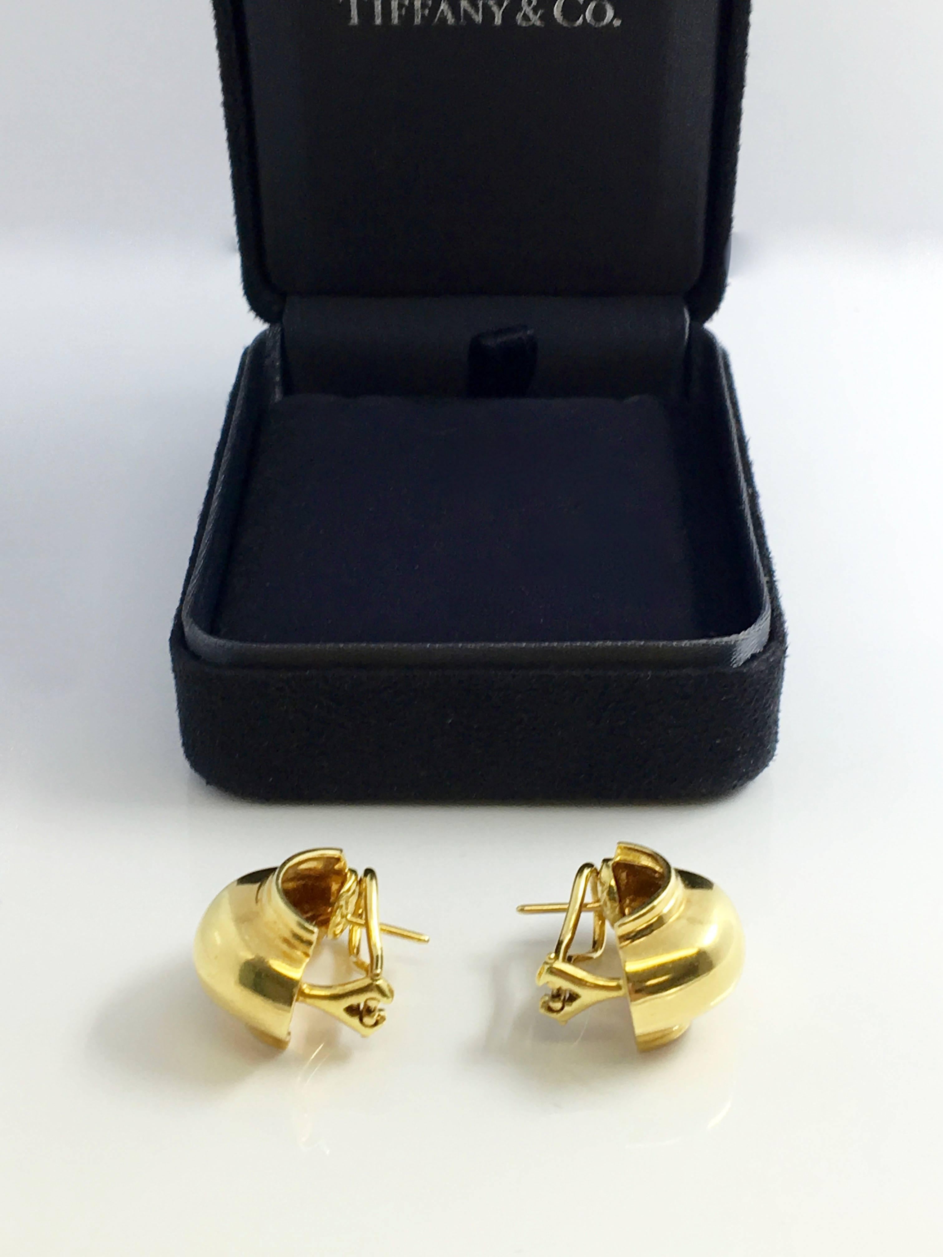 Tiffany & Co. Paloma Picasso 18k Gold Hoop Earrings Vintage 3