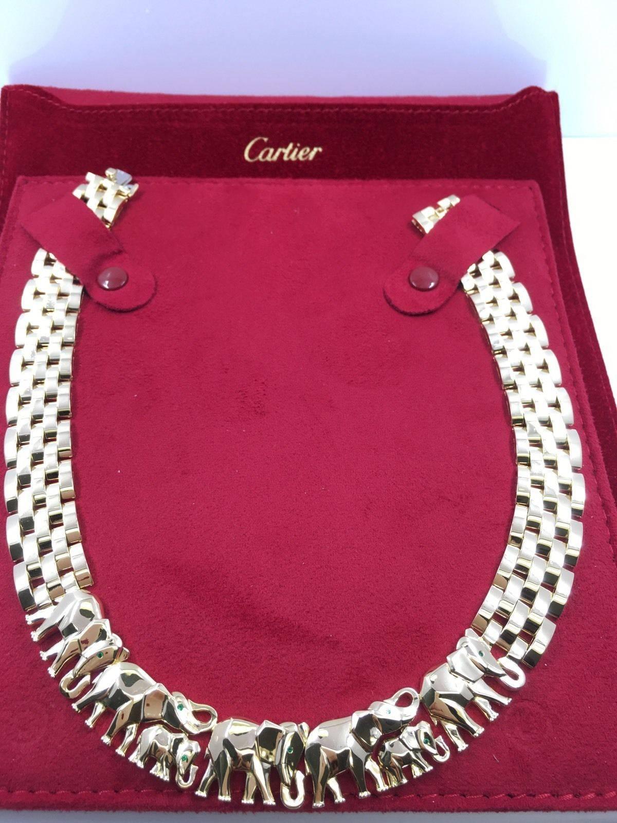Cartier Gold Jumbo Elephant Necklace 1