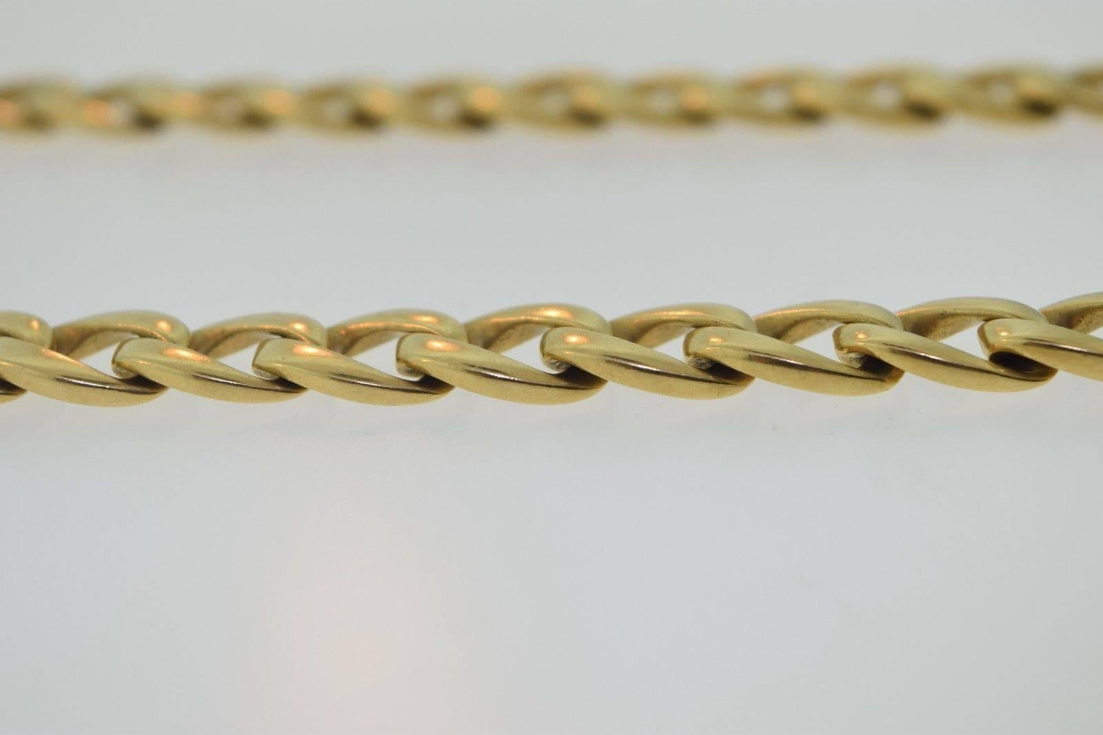 Women's or Men's Cartier Gold Link Chain Necklace 
