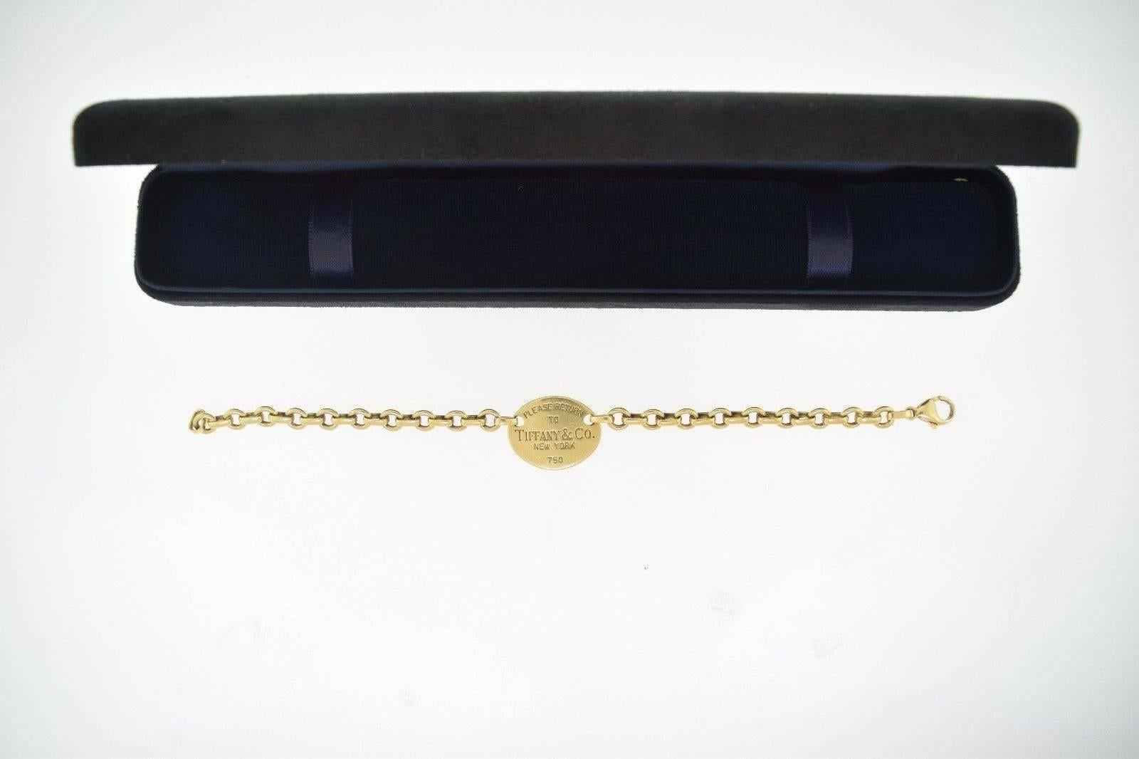 1980s Tiffany & Co. Gold “Return to Tiffany” Oval Tag Bracelet  2