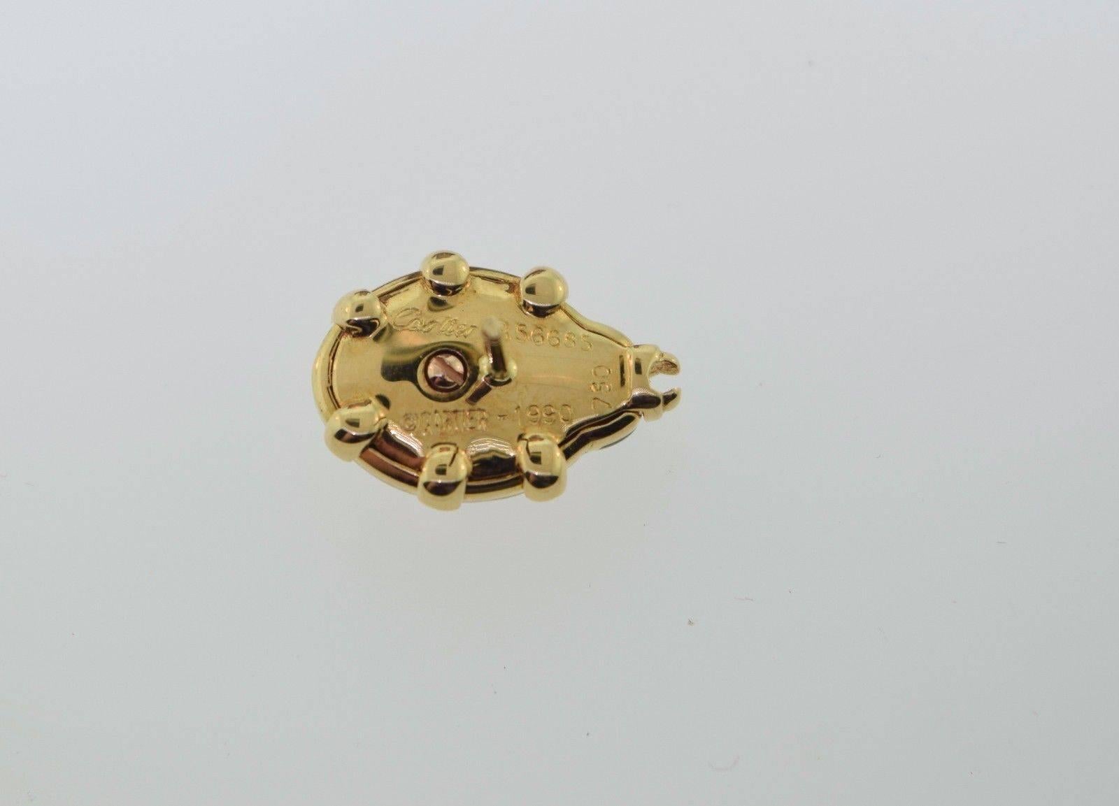 1990s Cartier Enamel Gold Ladybug Pin Brooch  1