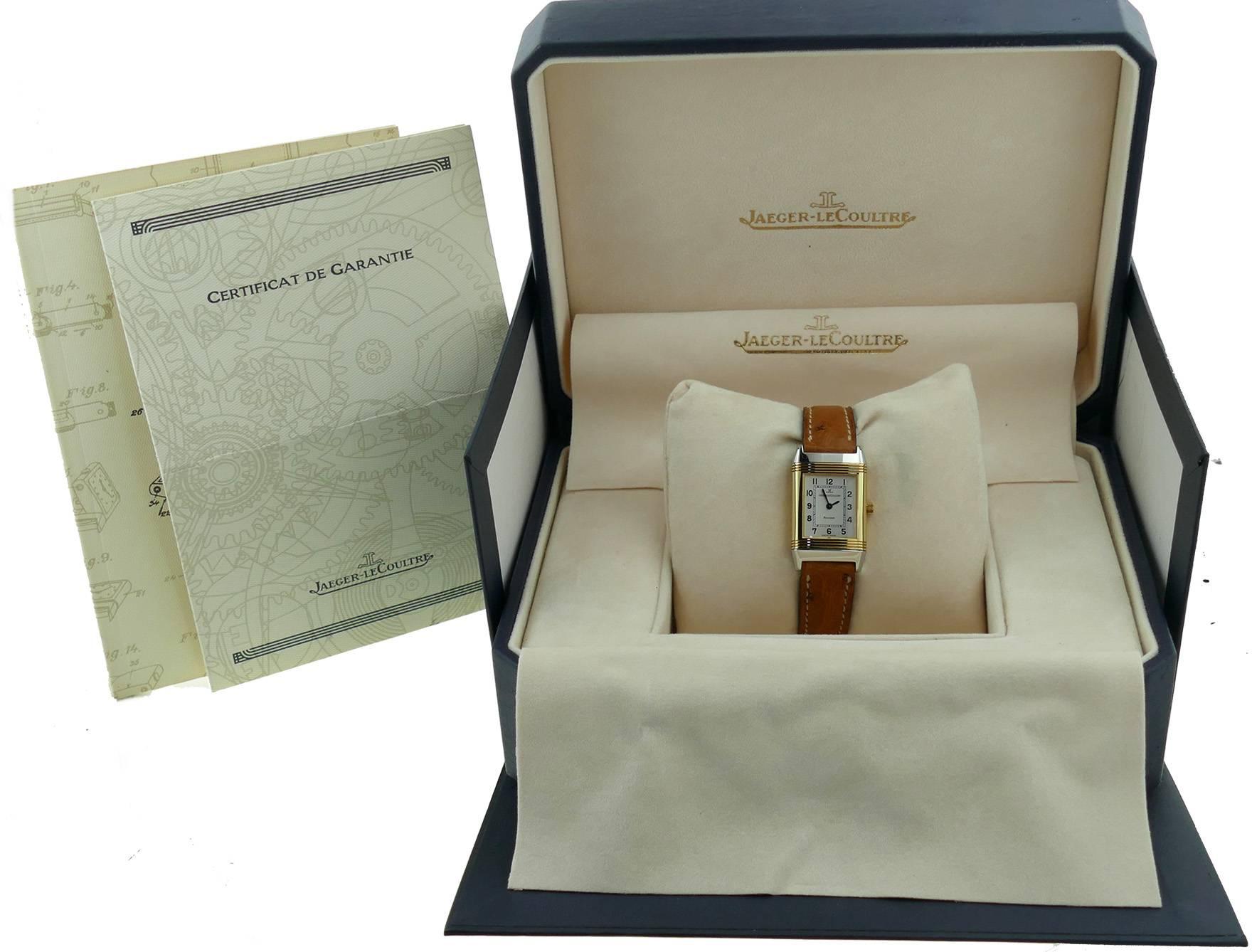 Ladies Jaeger LeCoultre Reverso 18k Yellow Gold & Stainless Steel Watch  4