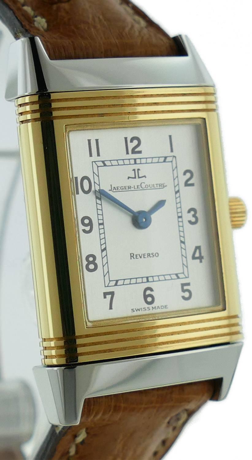 Men's Ladies Jaeger LeCoultre Reverso 18k Yellow Gold & Stainless Steel Watch 