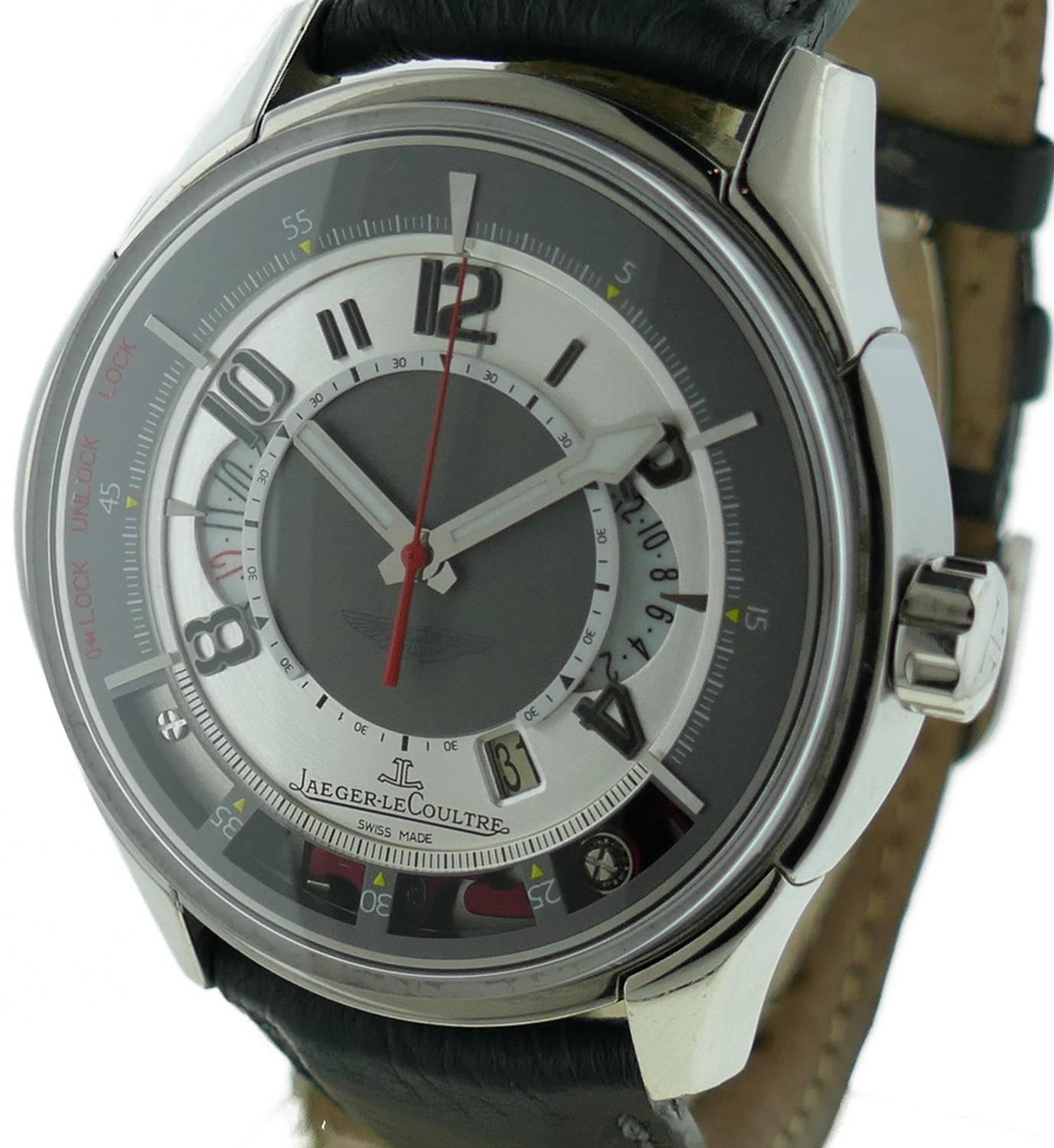 Mens (44mm) Jaeger LeCoultre Amvox 2 Limited Edition (200 Pieces) Chronograph Watch In Platinum, Ref 192.6.25. The Watch is in Excellent Condition and Functioning Great, Movement is Powered by Automatic Mechanical Winding. No box or papers. The