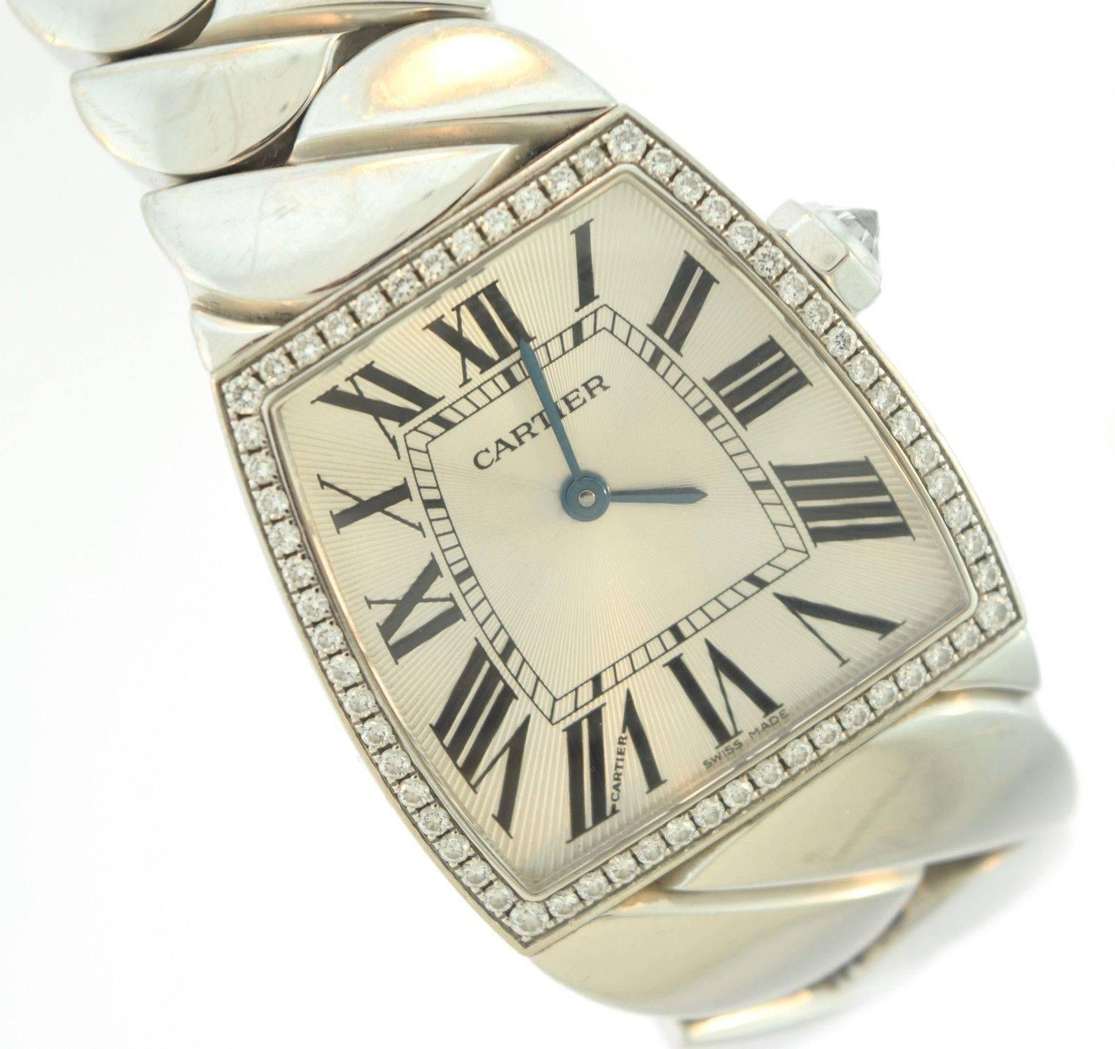 Cartier Diamond La Dona Watch, Large, 18k White Gold 3