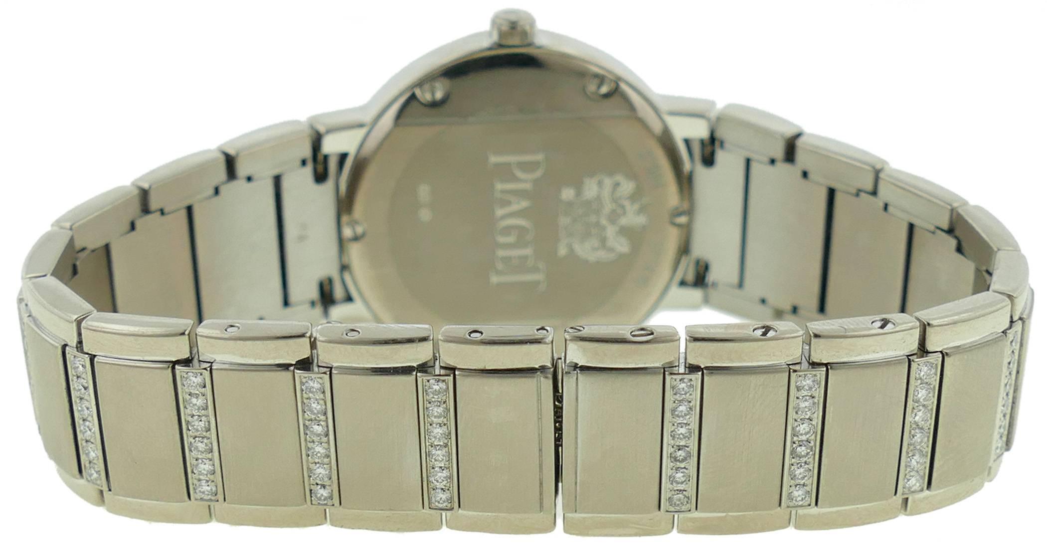 Women's or Men's Ladies Piaget Polo 18k White Gold Watch W/ Diamonds Ref G0A36233 Retails $66, 000