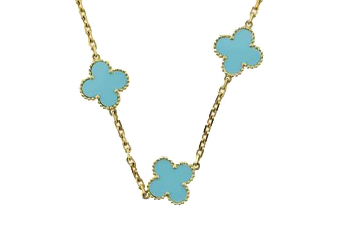 Designer/Brand: Van Cleef & Arpels
Collection: Alhambra
Metal: Yellow Gold
Metal Purity: 18k
Chain Length: 17 inches
Total Item Weight (grams): 20.0
Hallmark: 750, BL**** (Serial Number Blocked out for Privacy)
Signature: VCA
Includes