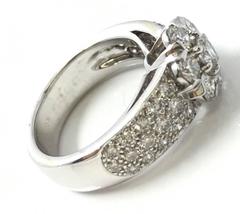 Van Cleef & Arpels Large Diamond Fleurette Floral Ring