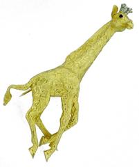 Tiffany & Co. Gold Diamond and Sapphire Giraffe Brooch