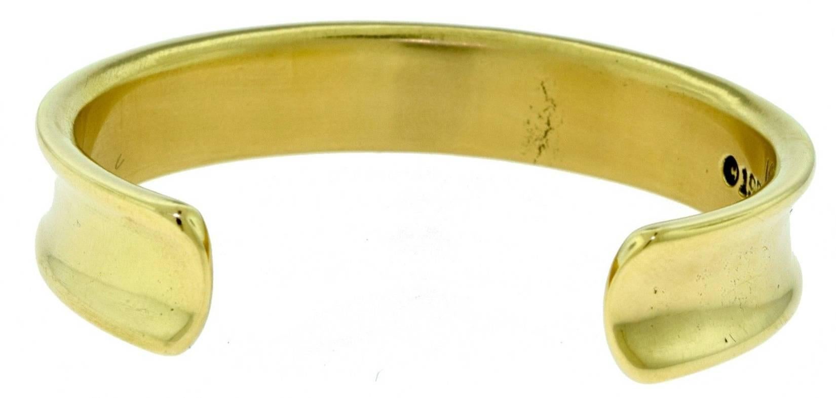 Women's or Men's Tiffany & Co. Yellow Gold 1837 Cuff For Sale