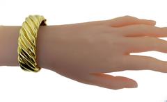 Cartier Wide Yellow Gold Swirl Bracelet
