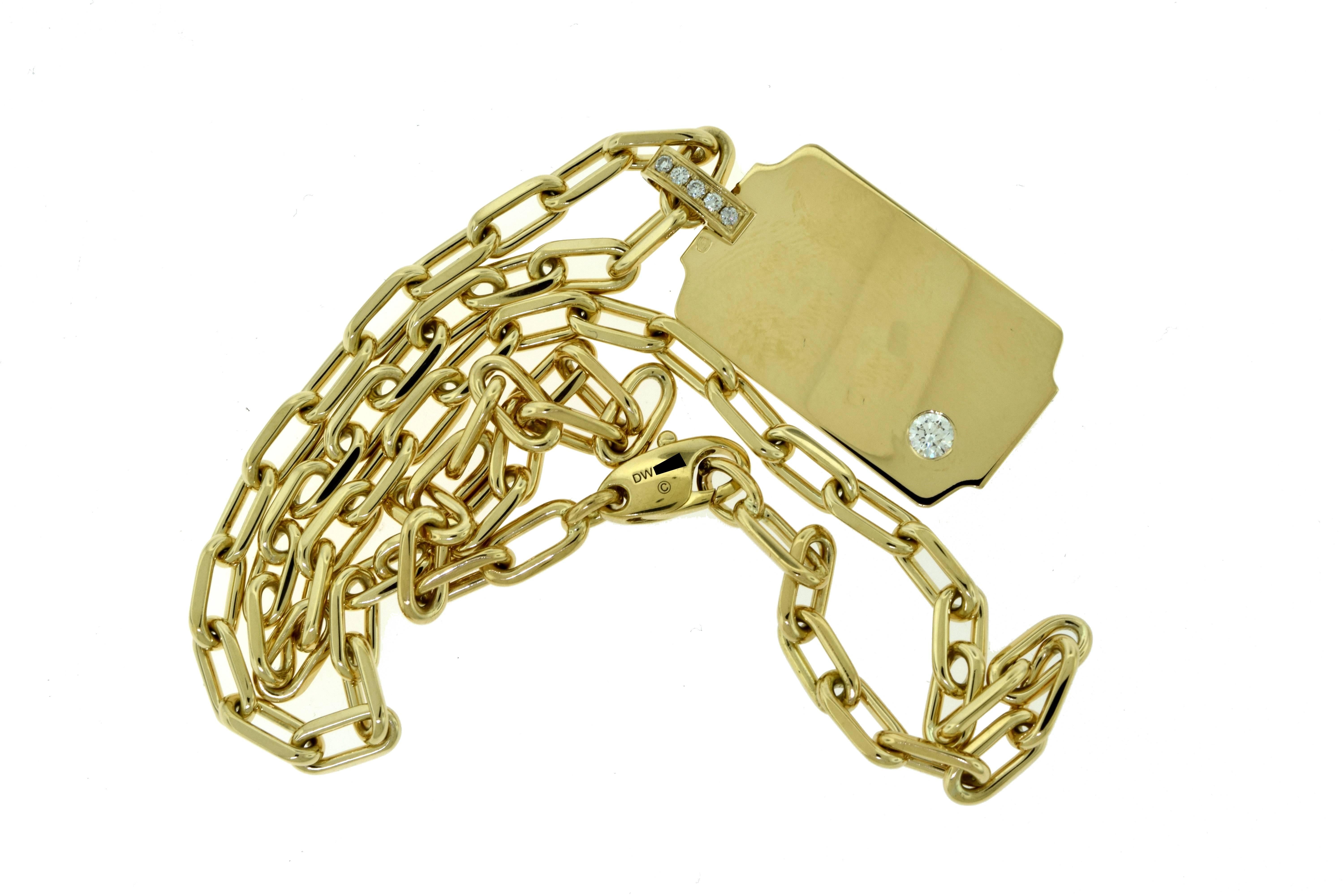 gold dog tag chain